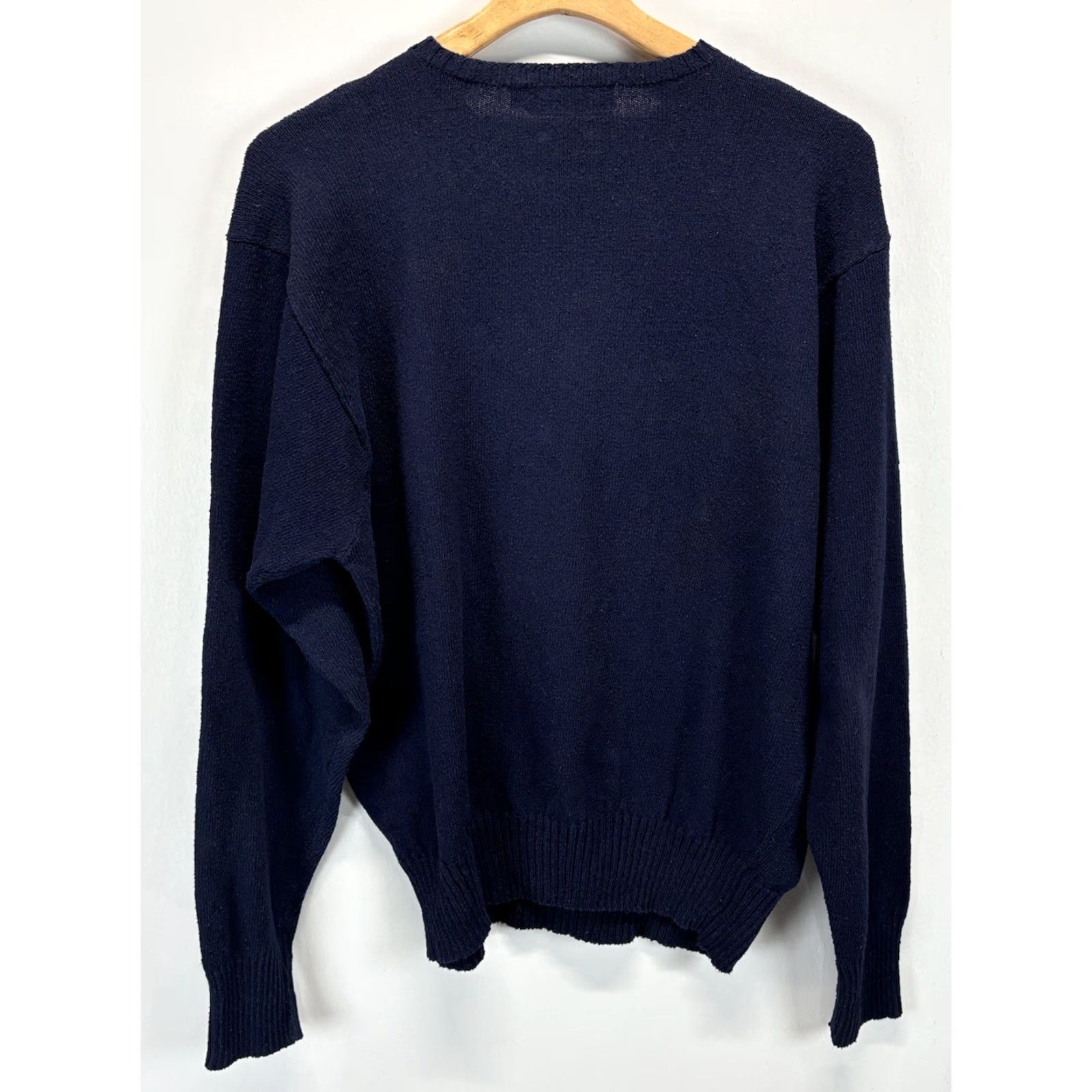 Polo Ralph Lauren VINTAGE Polo Ralph Lauren Men Sweater Knit USA Flag Spellout Crew Neck Long Sleeve XL Blue Casual Knitwear Size US XL / EU 56 / 4 - 4 Thumbnail