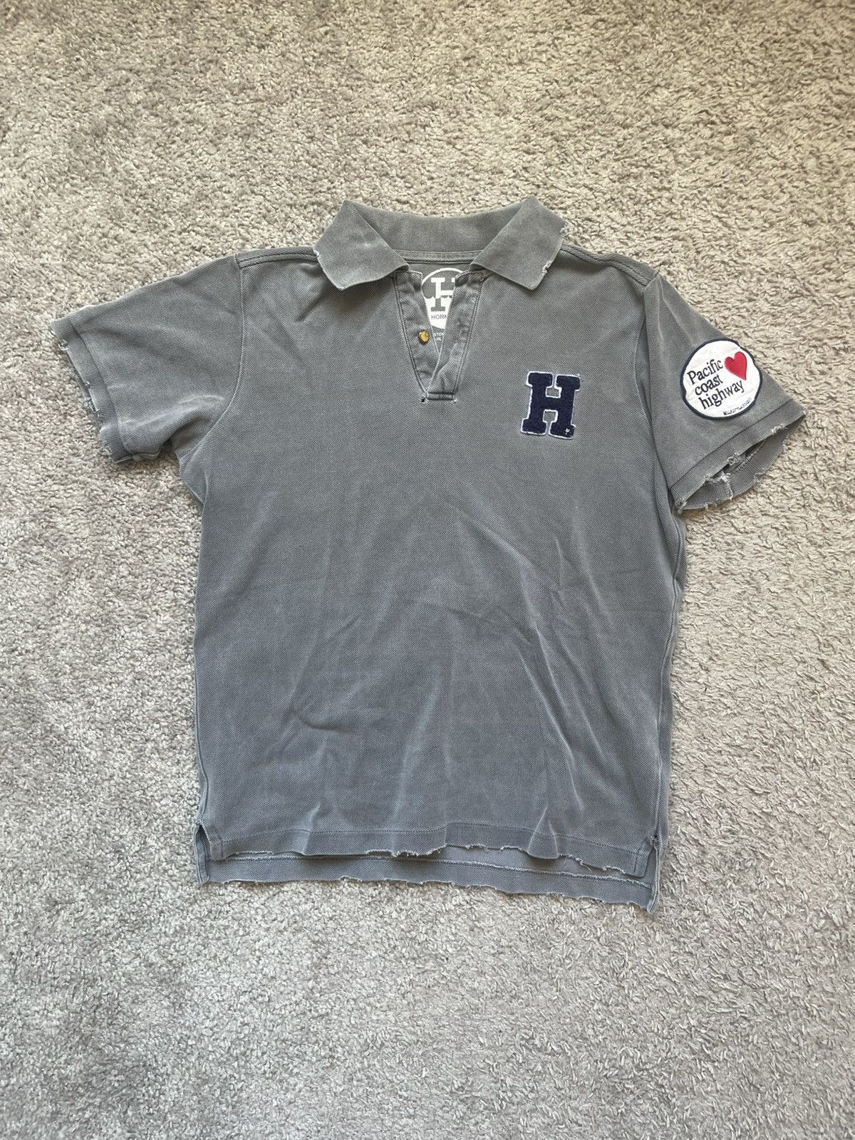 Japanese Brand Vintage distressed polo Size US S / EU 44-46 / 1 - 1 Thumbnail