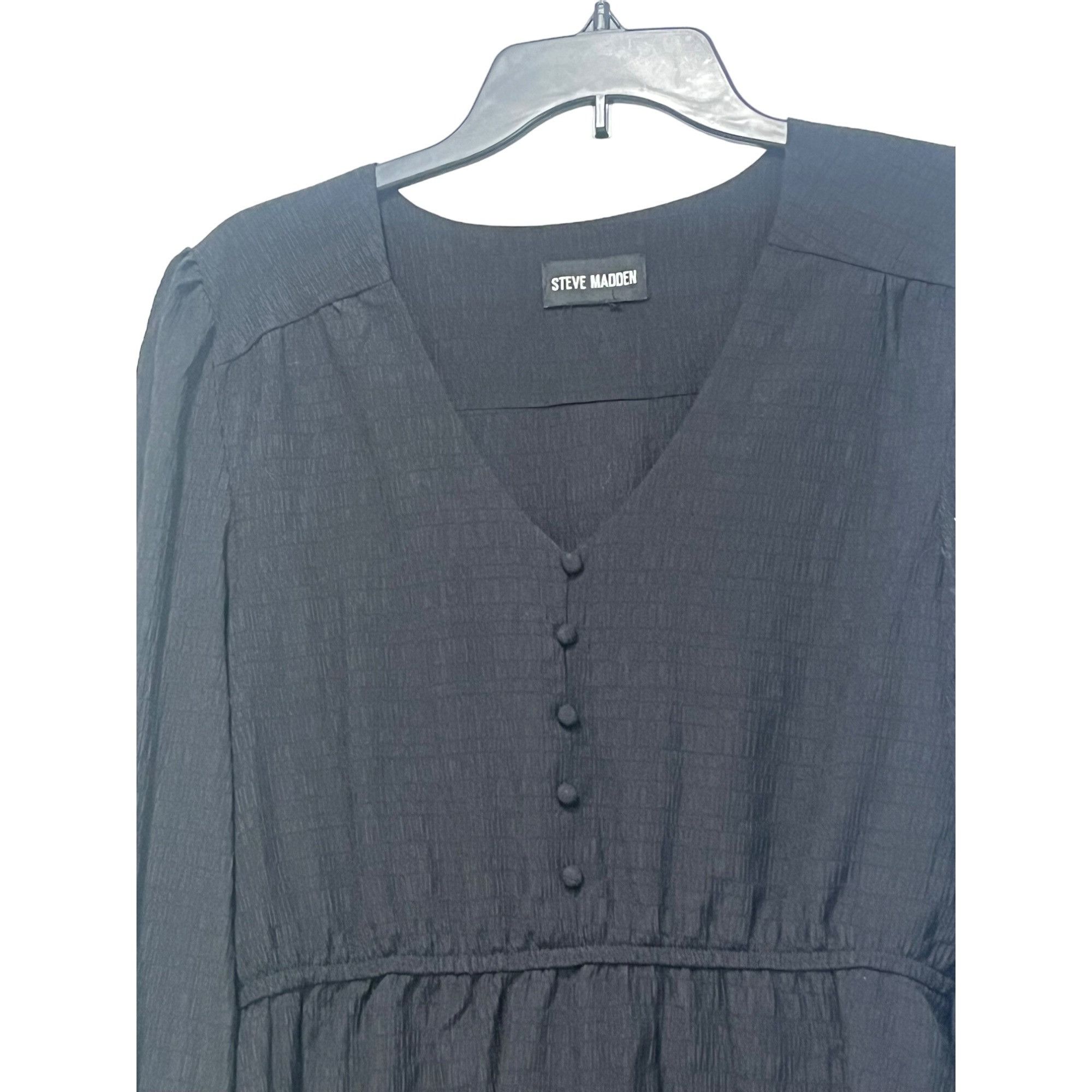 Steve Madden Steve Madden Cora Long Sleeve Dress Black, L Size L / US 10 / IT 46 - 5 Thumbnail