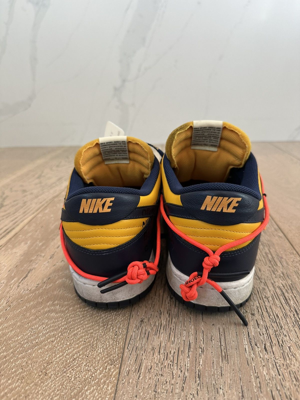 Nike × Off-White Nike Dunk Low Off-White University Gold Size US 14 / EU 47 - 3 Thumbnail