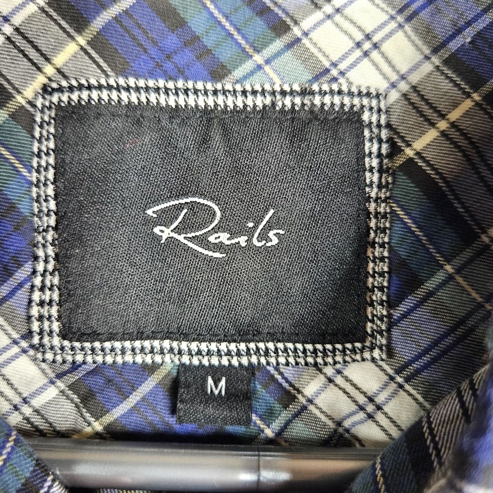 Rails Rails Button-Up Shirt Men’s Long Sleeve Blue Plaid Check Lightweight Size M Color Multicolor Cotton Casual All Seasons Regular Fit Size US M / EU 48-50 / 2 - 8 Thumbnail