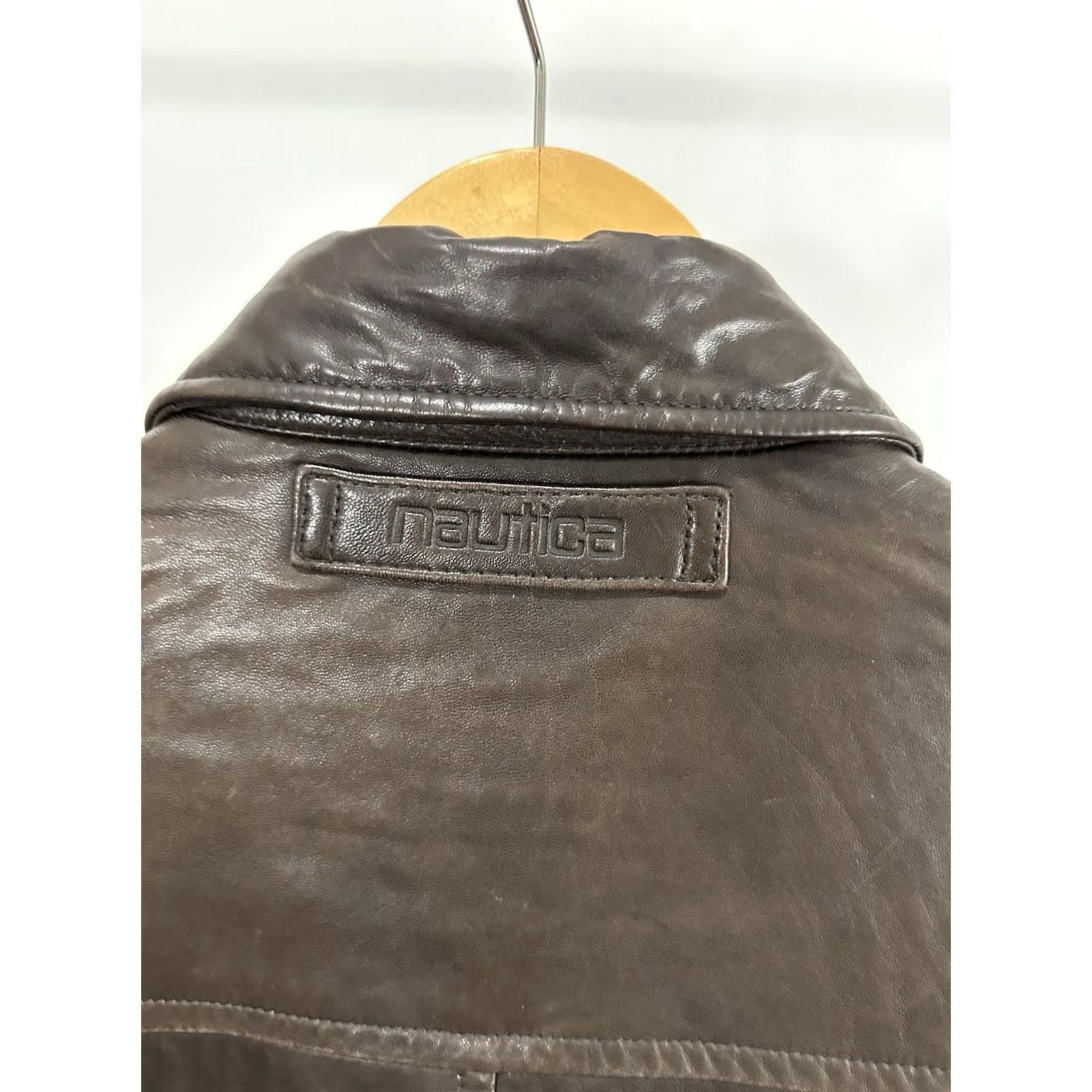 Nautica VTG Nautica Men's Bomber Jacket Leather Brown Size 42 Size US XS / EU 42 / 0 - 4 Thumbnail