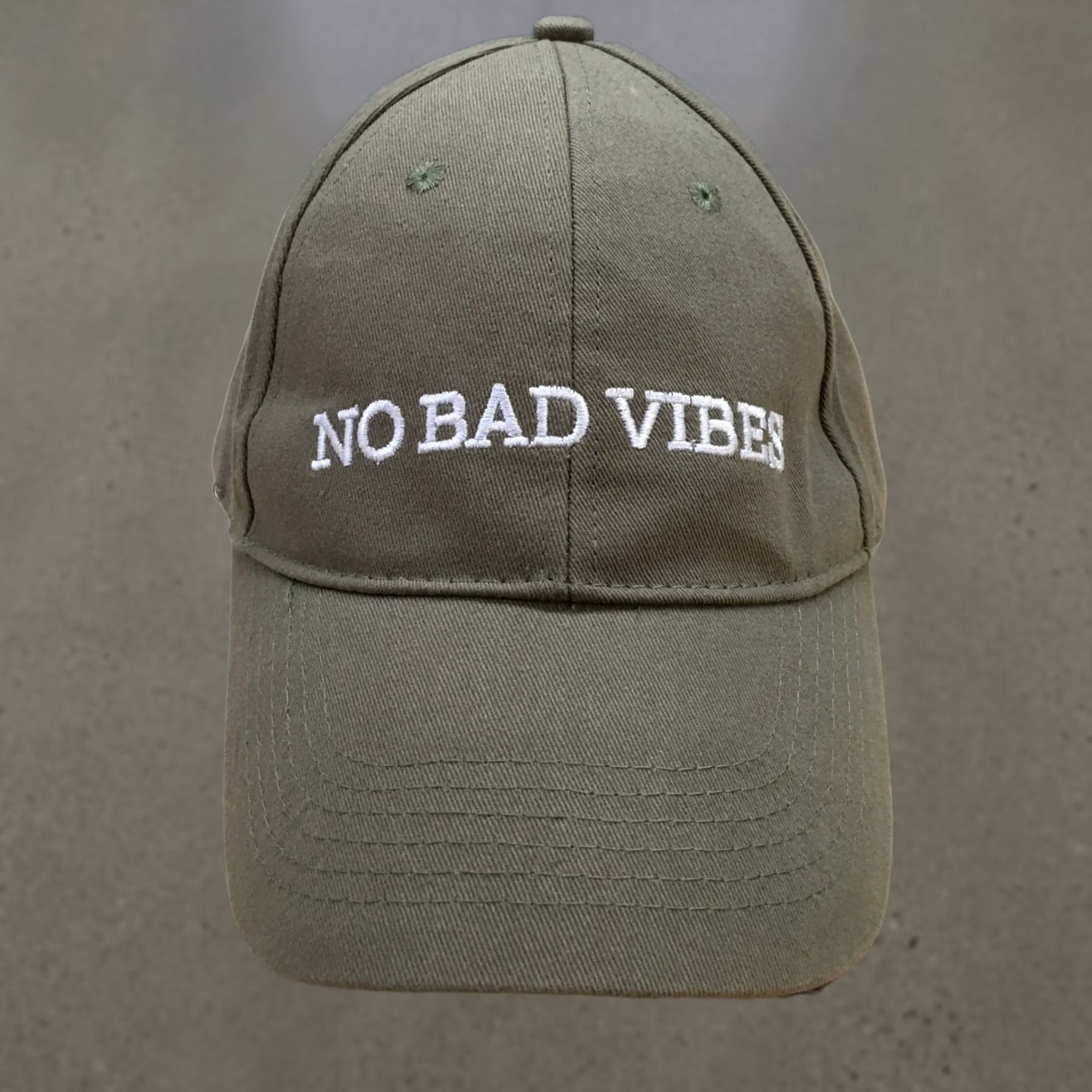 VIBE No Bad Vibes Madden NYC Baseball Cap Hat Mens Green OS Adjustable Curved Brim Size ONE SIZE - 1 Thumbnail