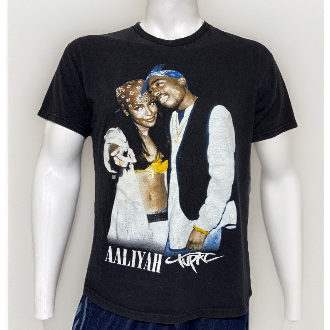 Other Vintage Y2K Aaliyah Tupac Memorial Rap Tee Shirt Mens Large Size US L / EU 52-54 / 3 - 1 Thumbnail