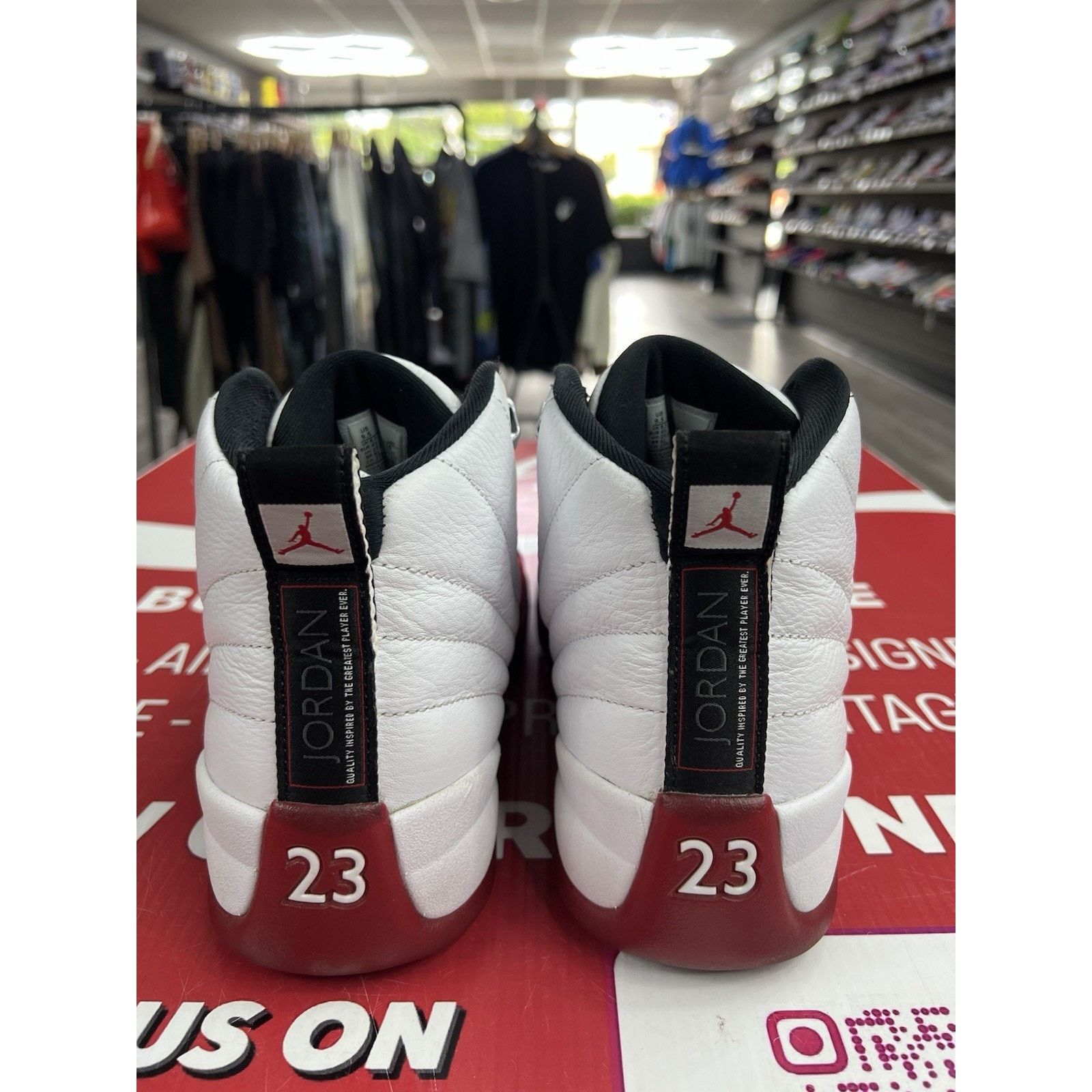 Jordan Brand Air Jordan 12 Retro Cherry (2023) Size 9.5 (CT8013-116) Size US 9.5 / EU 42-43 - 5 Thumbnail