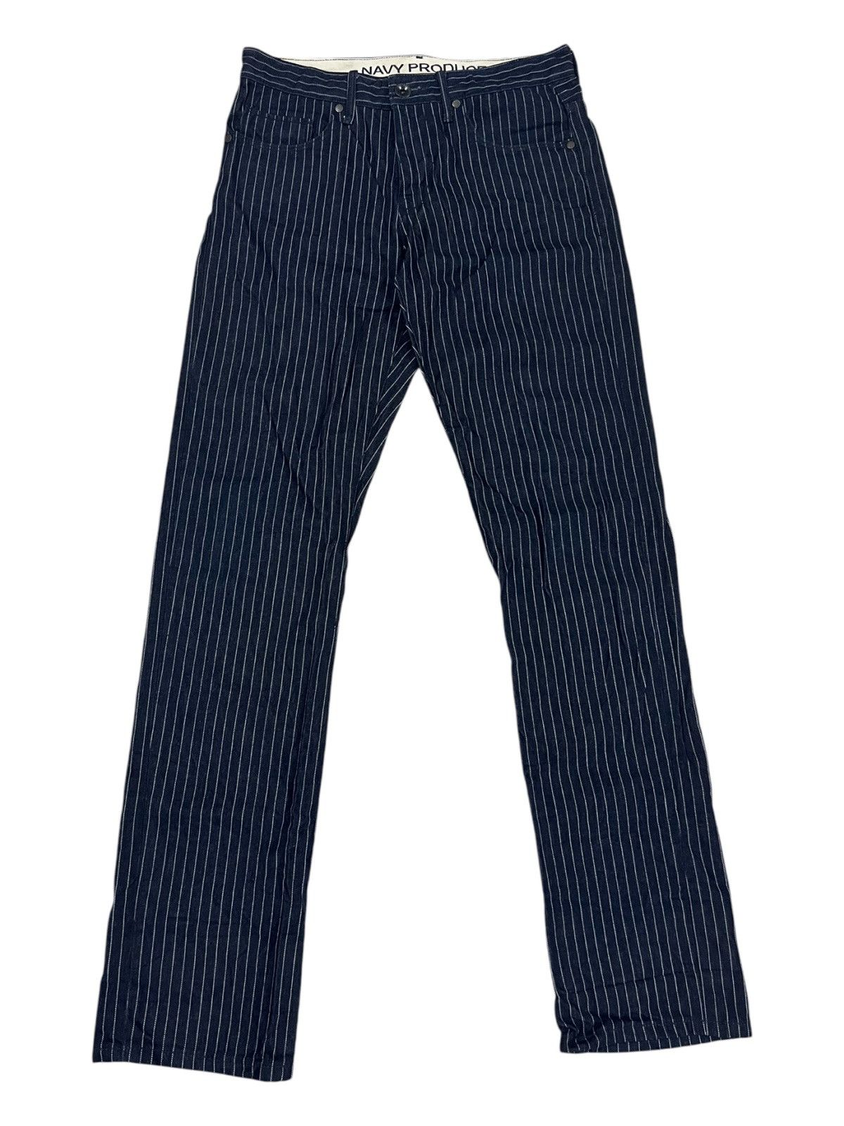 Indigo × Japanese Brand × Sugar Cane 🇯🇵 Made Indigo Wabash Buckle Back Denim Jeans Navy Produce Size US 31 - 4 Thumbnail