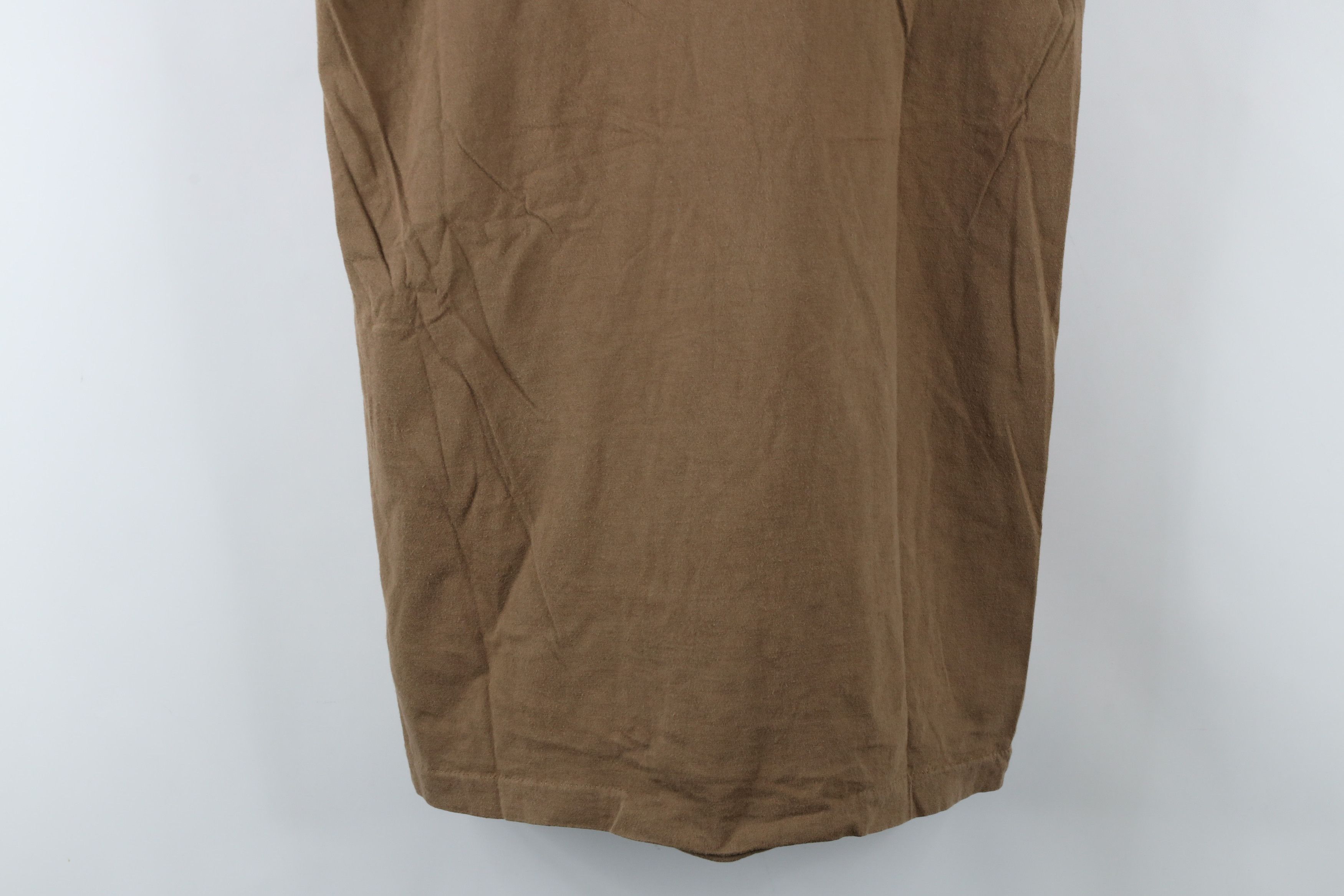 Vintage Vintage 90s Streetwear Blank Cotton T-Shirt Brown USA Size US S / EU 44-46 / 1 - 12 Thumbnail