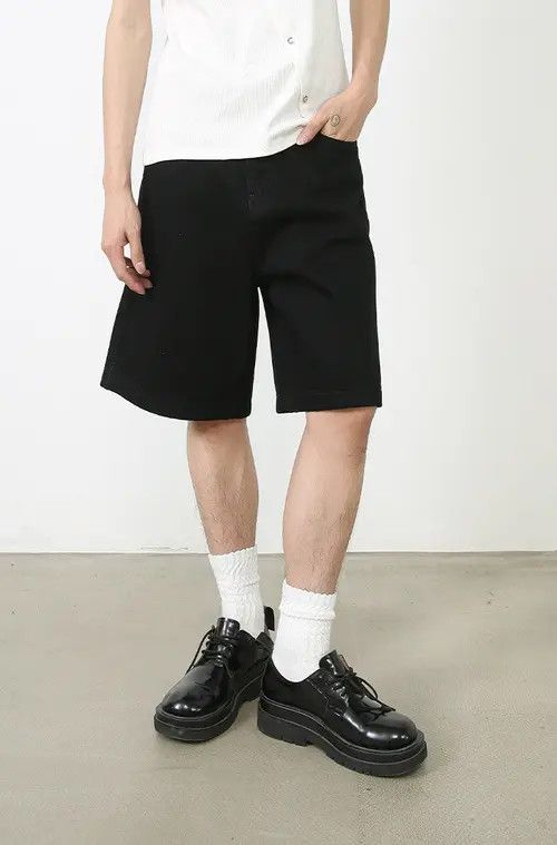 Other Black Casual Vintage Straight Denim Shorts Size US 32 / EU 48 - 5 Thumbnail