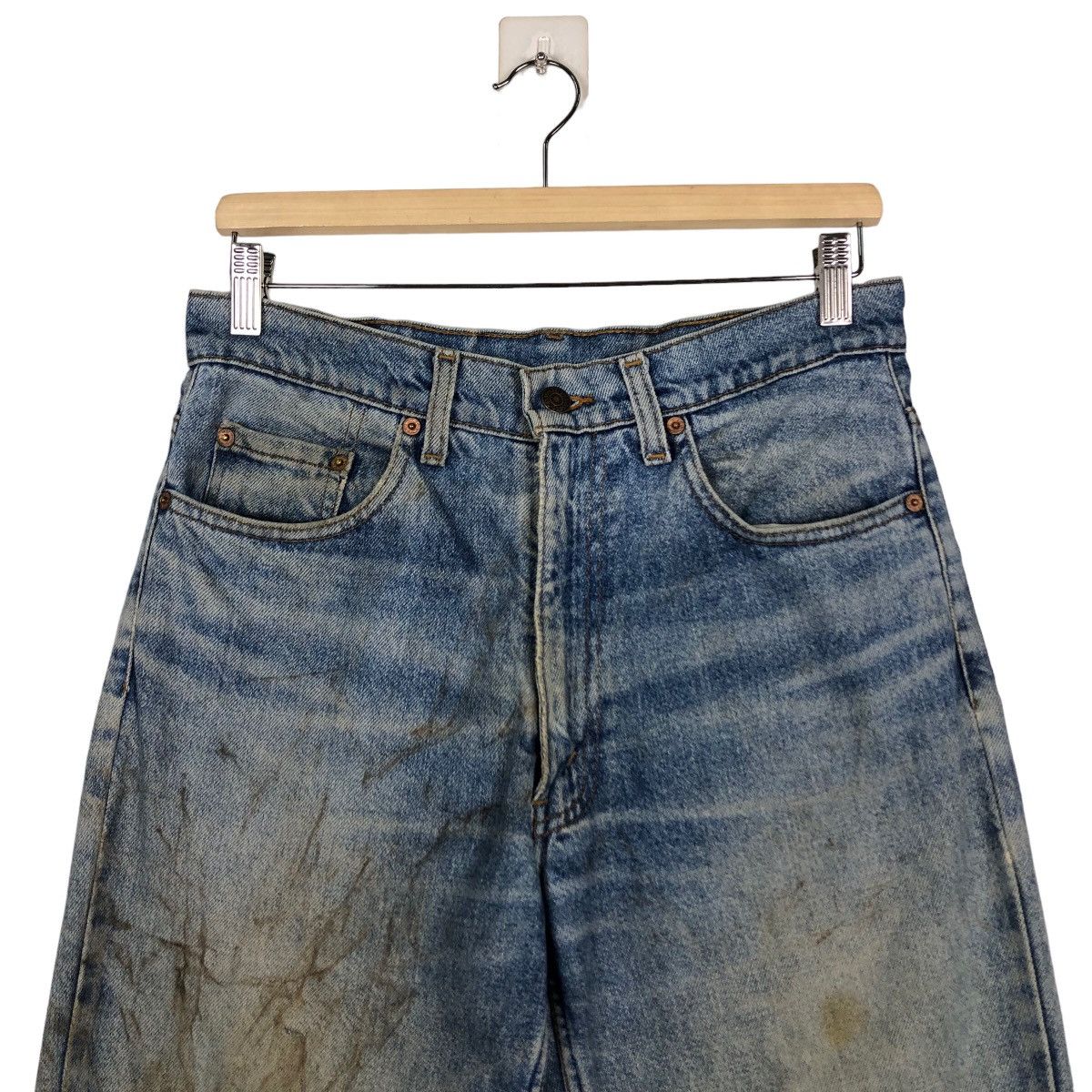 Levi's 🔥90’s Vintage Selvedges Distressed Jeans Levi’s Made in USA Size US 30 / EU 46 - 3 Thumbnail