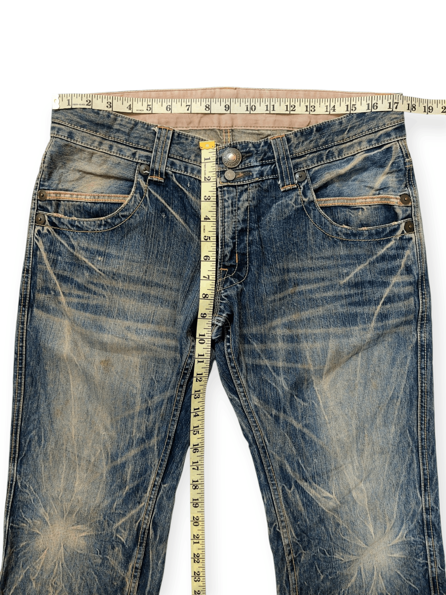 Blueway Japan Made Baggy Distressed Denim