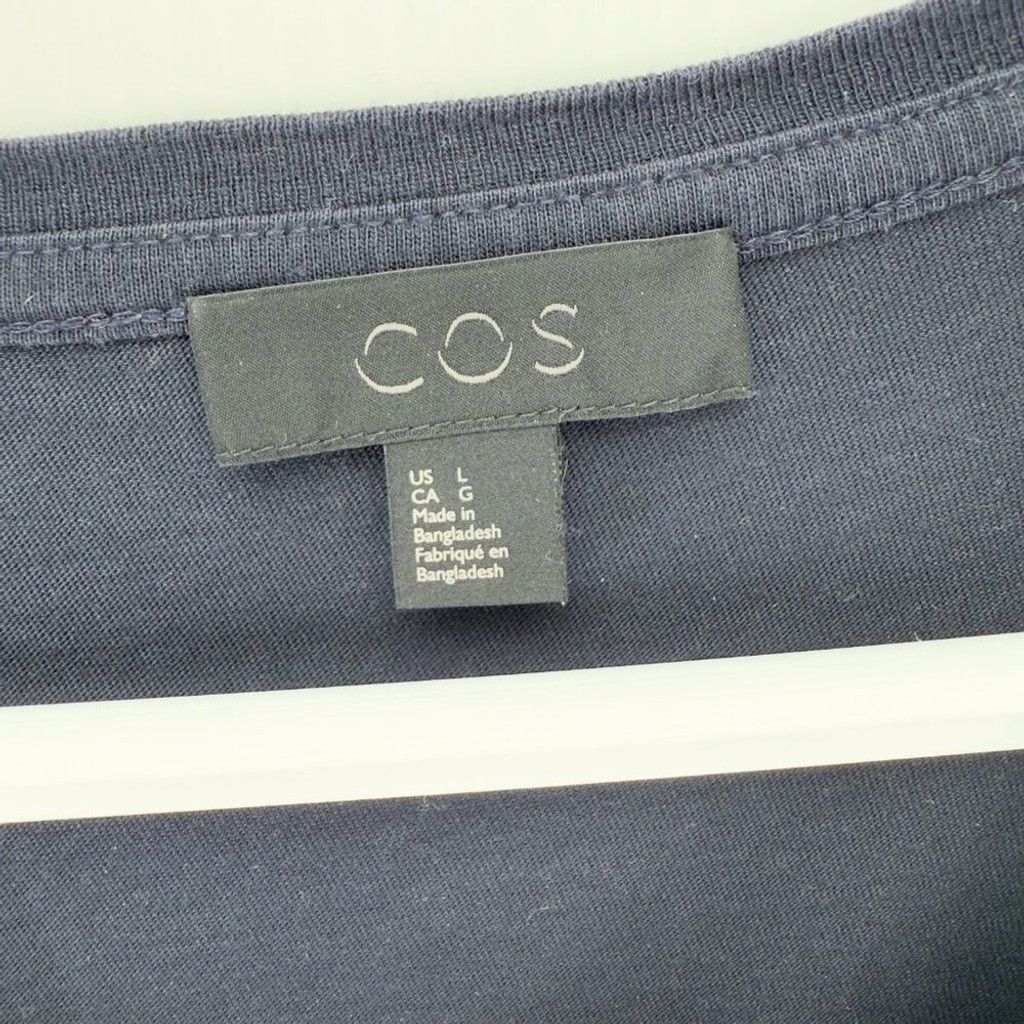 Cos COS Cotton Short Sleeves Crew Neck Navy Blue T-shirt Size L Size L / US 10 / IT 46 - 4 Thumbnail