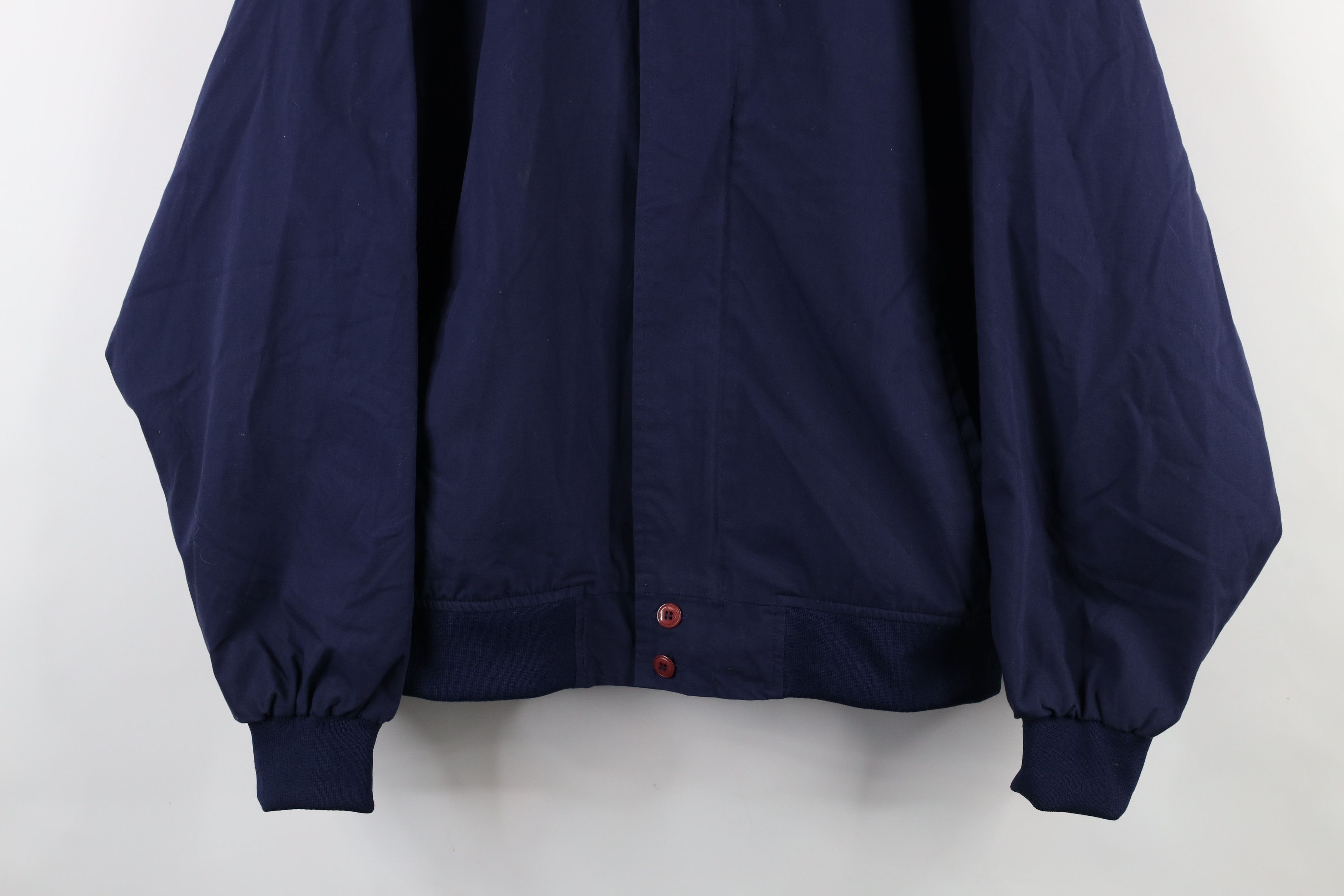 Vintage Vintage 90s Streetwear Blank Racer Bomber Jacket Blue Size ONE SIZE - 3 Thumbnail
