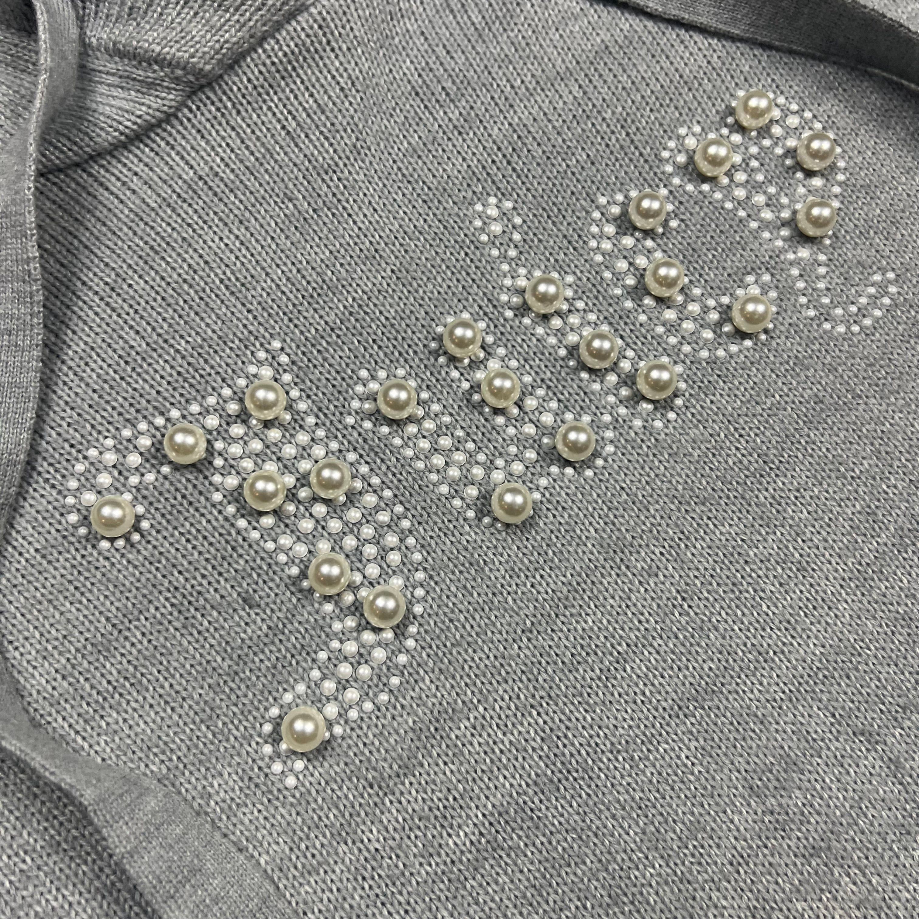Juicy Couture Juicy Couture Cozy Heather Grey Pearl Trimmed Hoodie - S Size S / US 4 / IT 40 - 4 Thumbnail
