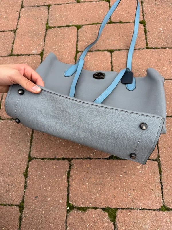 Coach Coach Willow Tote Bag Leather Grey Blue Size ONE SIZE - 9 Thumbnail