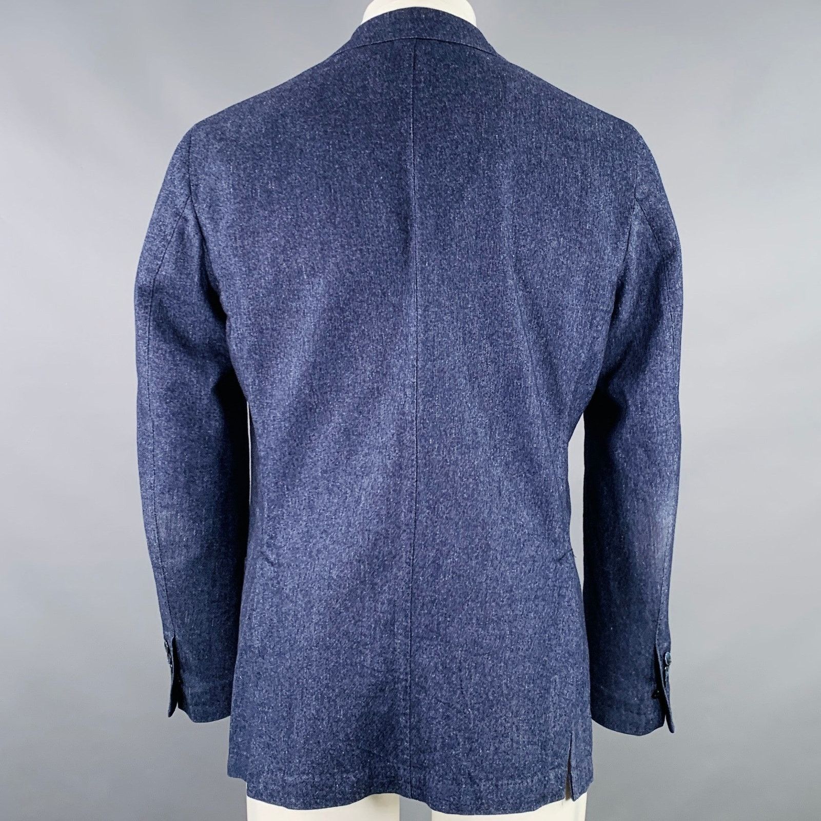 L.B.M. 1911 Size 40 Blue Wool Blend Single Breasted Sport Coat Size 40R - 3 Thumbnail
