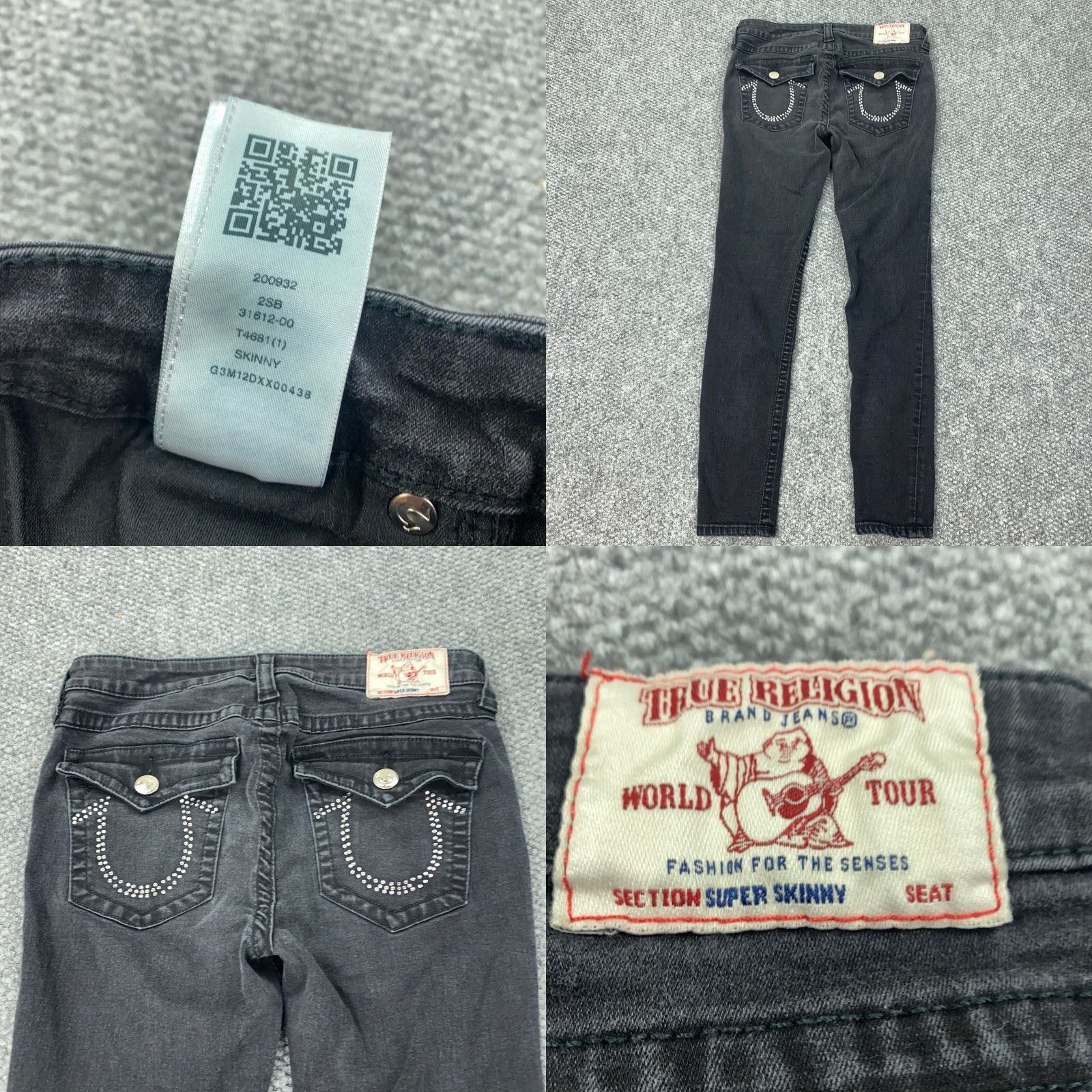 True Religion True Religion Jeans Black Skinny Mid Rise Stretch 30 Womens Adult 30 Regular Denim 5-Pocket Size 30" / US 8 / IT 44 - 9 Thumbnail