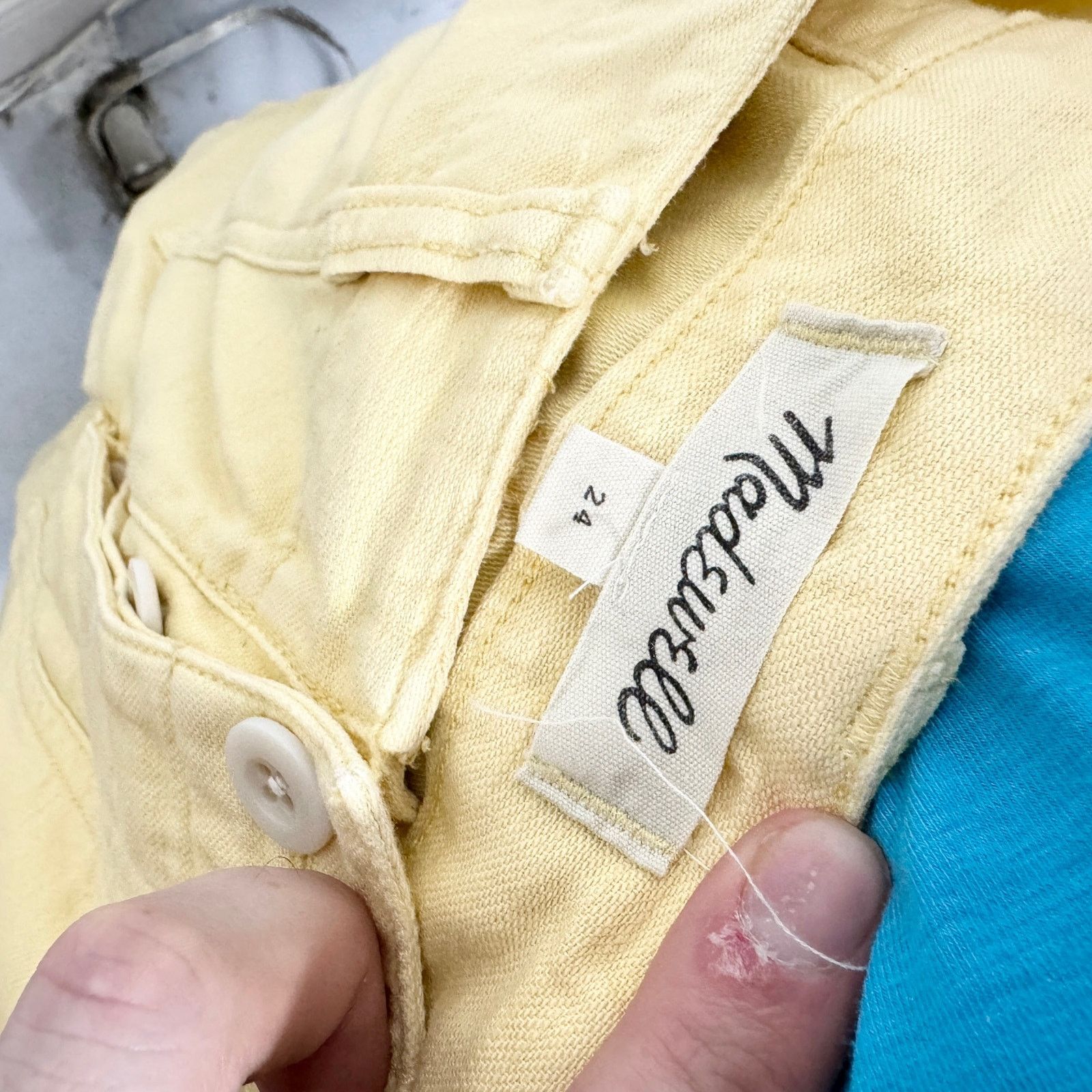 Madewell Madewell Yellow Deep Pocket Straight Fitting Retro Jeans 24 Size 24" / US 00 / IT 34 - 4 Thumbnail
