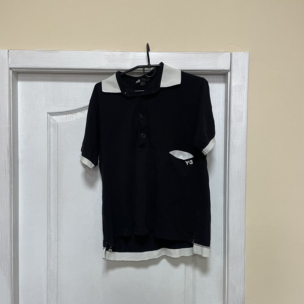 Adidas × Vintage × Yohji Yamamoto Vintage Adidas Y-3 Yohji Yamamoto Polo Tee Shirt ninja Size US M / EU 48-50 / 2 - 1 Thumbnail