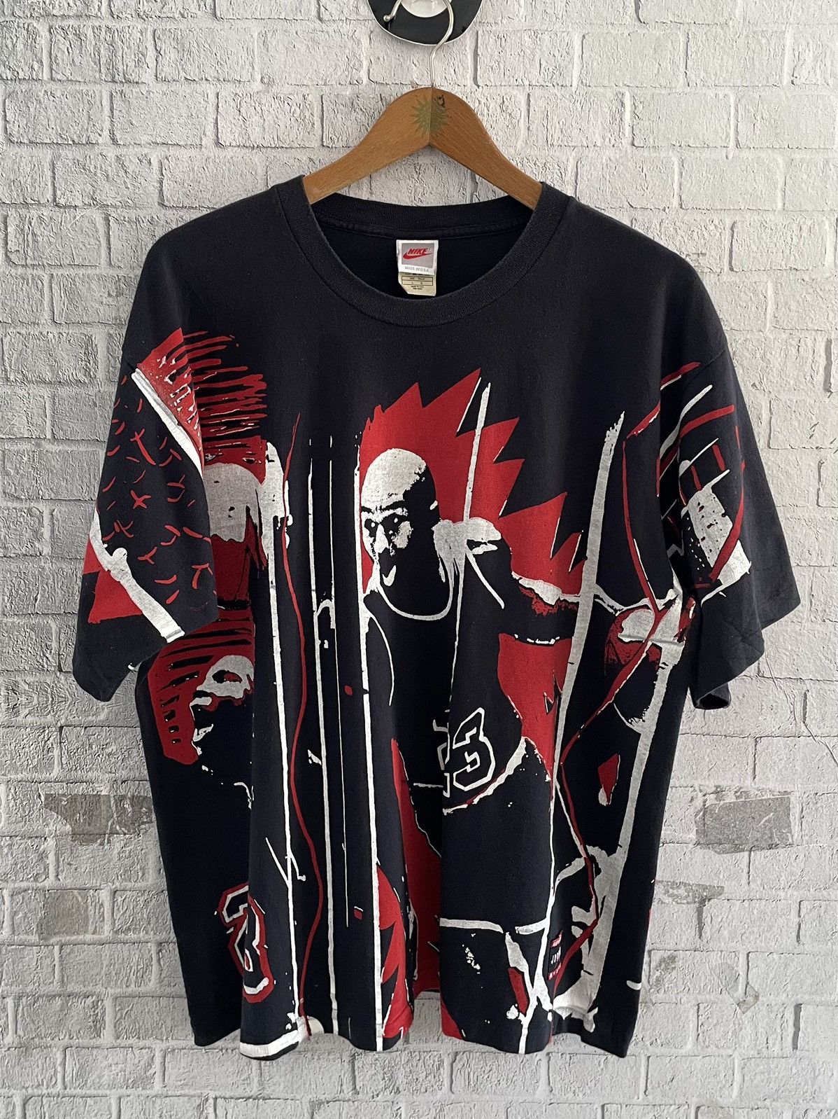 Nike 90s Nike Michael Jordan AOP T Shirt L Single Stitch Grails Size US L / EU 52-54 / 3 - 1 Thumbnail