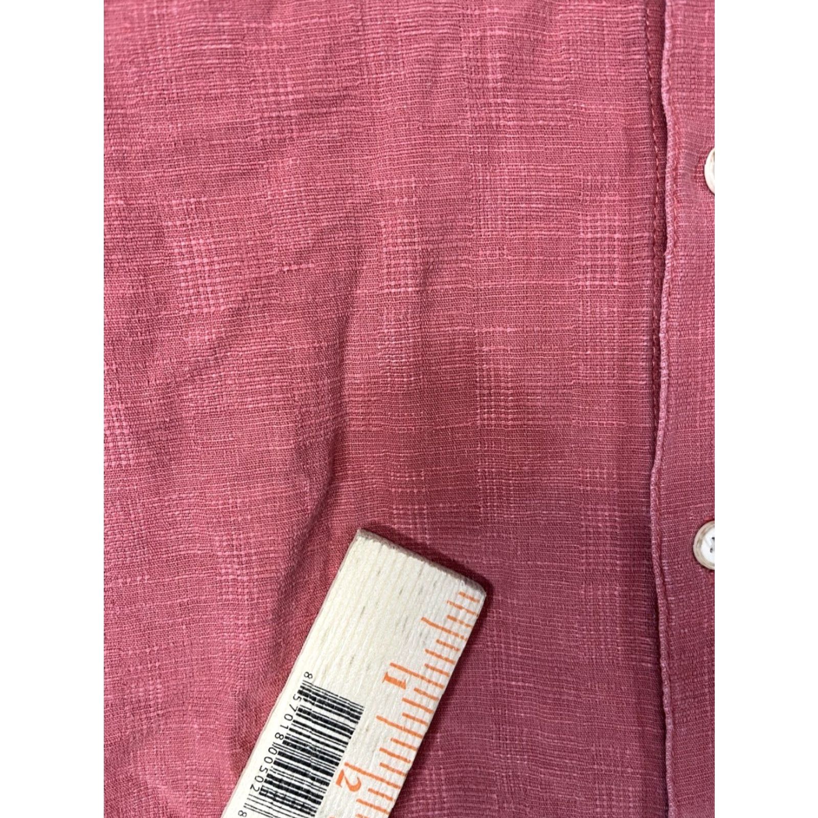 Tasso Elba Tasso Elba Shirt Men L Light Red Linen Silk Short Sleeve Button-Up Collared Regular Pockets 90s Dad Outdoor Theme Vintage No Size US L / EU 52-54 / 3 - 5 Thumbnail