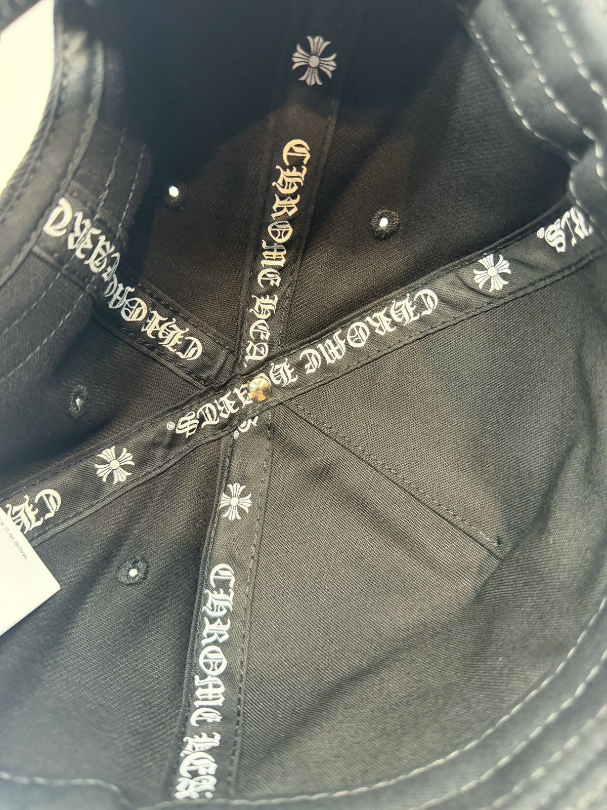 Chrome Hearts Chrome Hearts Horseshoe Denim Baseball Hat Black Size ONE SIZE - 4 Thumbnail