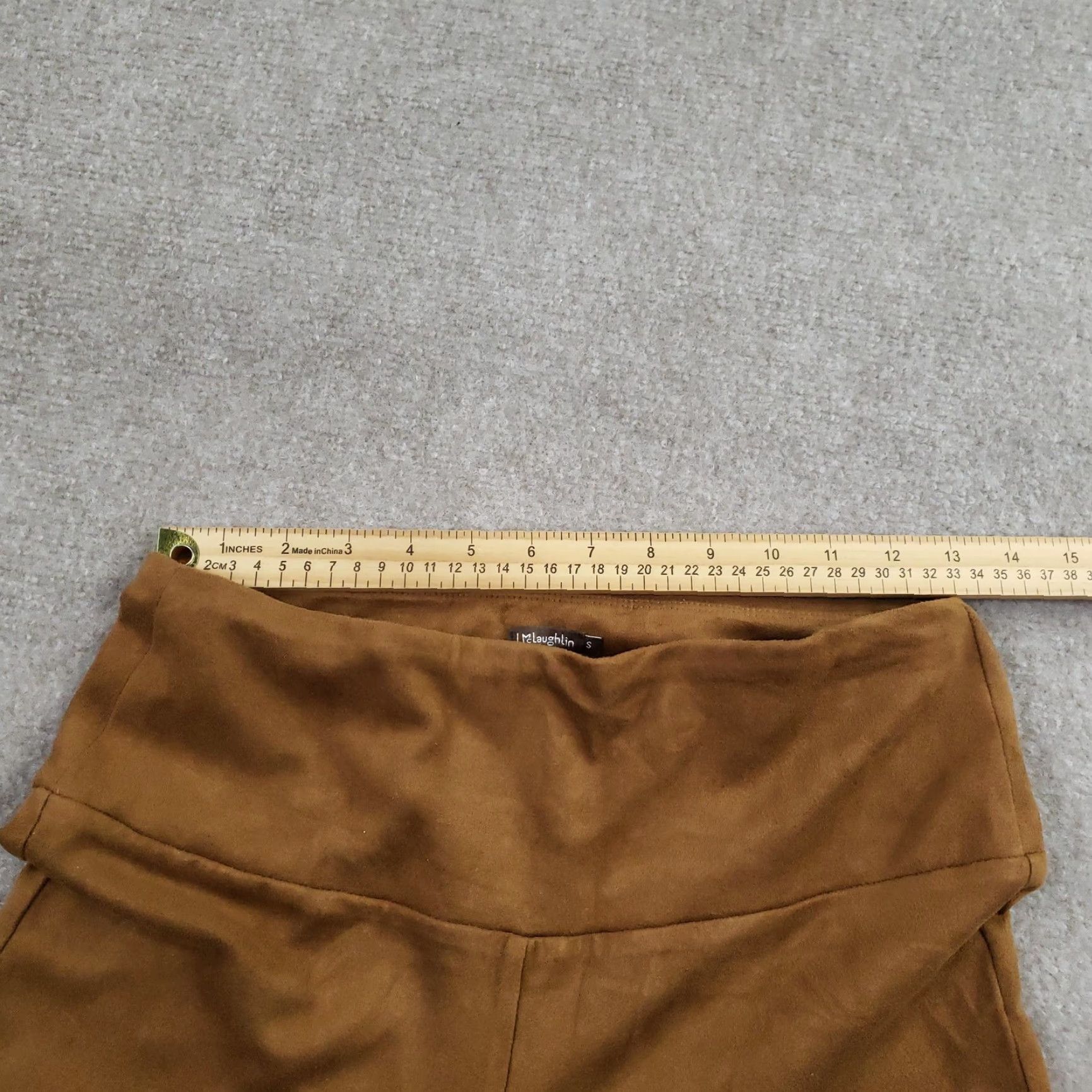J.McLaughlin J.McLaughlin Leggings Womens Small Brown Faux Suede High Rise Pull On Stretch Size 28" / US 6 / IT 42 - 7 Thumbnail