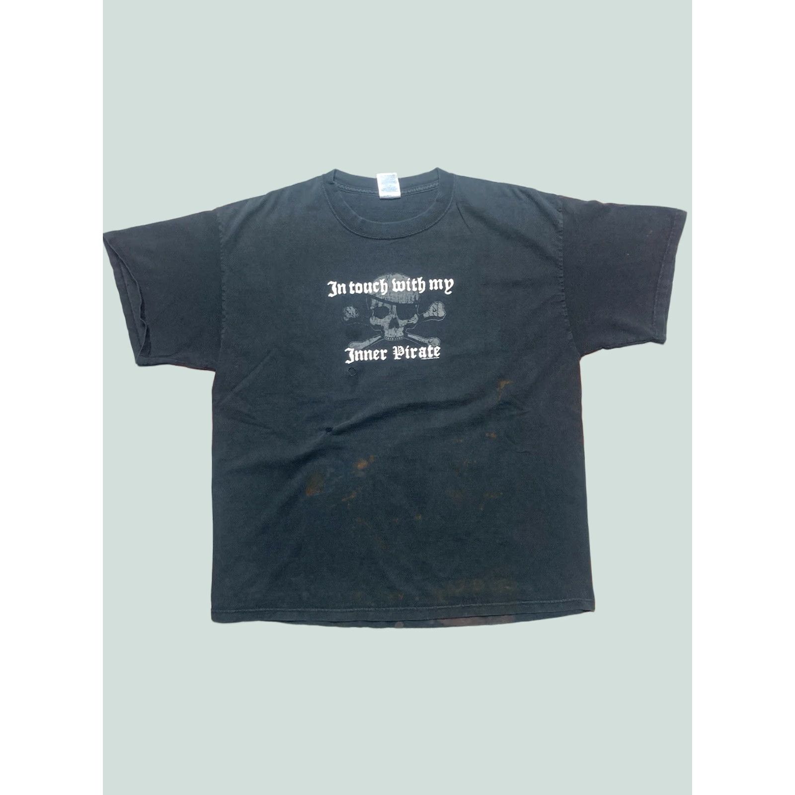 Vintage VINTAGE Fashion Victim T-Shirt Grunge Pirate Skull XL Black Mens Size US XL / EU 56 / 4 - 1 Thumbnail