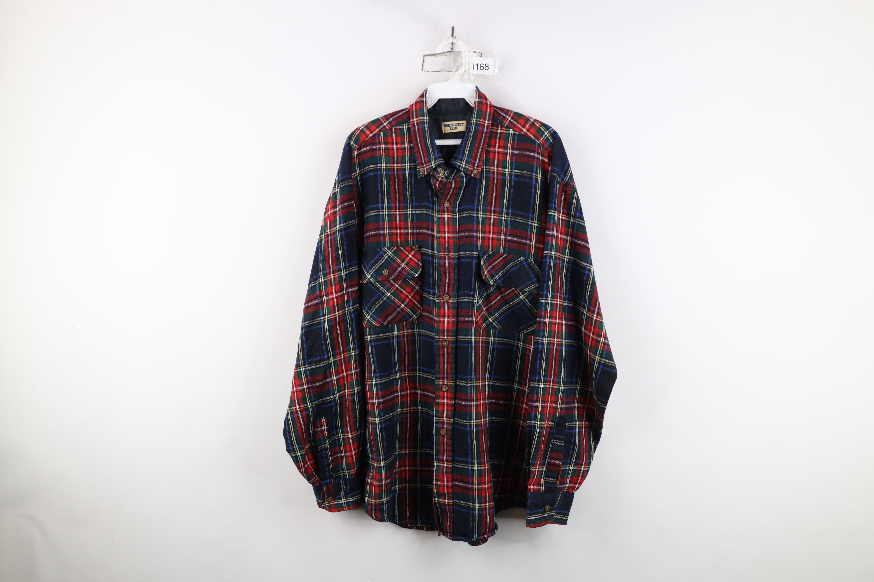 Vintage Vintage 90s Streetwear Distressed Knit Collared Button Shirt Size US L / EU 52-54 / 3 - 1 Thumbnail
