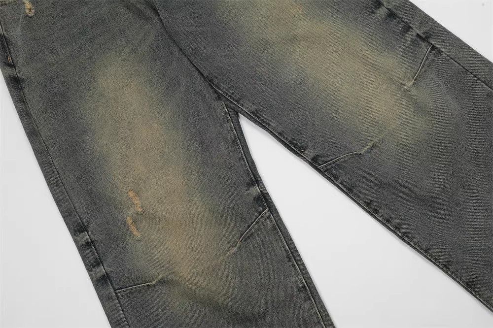 Japanese Brand × Jean Washed distressed retro trend loose straight jeans Size US 32 / EU 48 - 5 Thumbnail