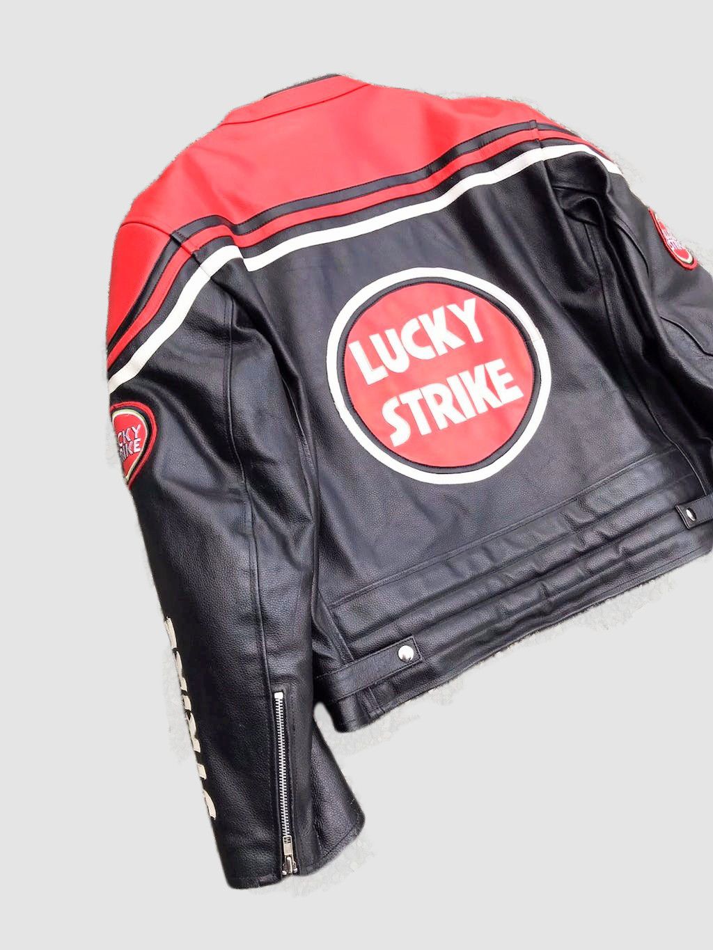 Vintage 🔥 LUCKY STRIKE RARE 90’s Biker Leather Jacket Vintage Size M / US 6-8 / IT 42-44 - 6 Thumbnail