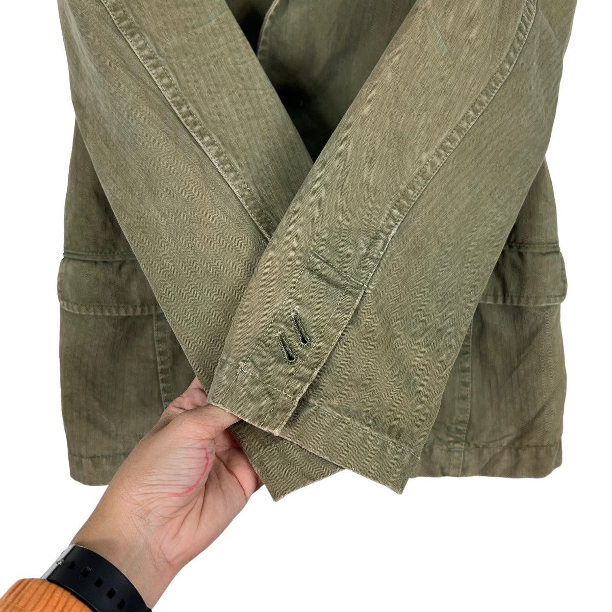 Lounge Lizard 🔥 LOUNGE LIZARD HARRINGBONE TWILL BLAZER JACKET Size US S / EU 44-46 / 1 - 13 Thumbnail
