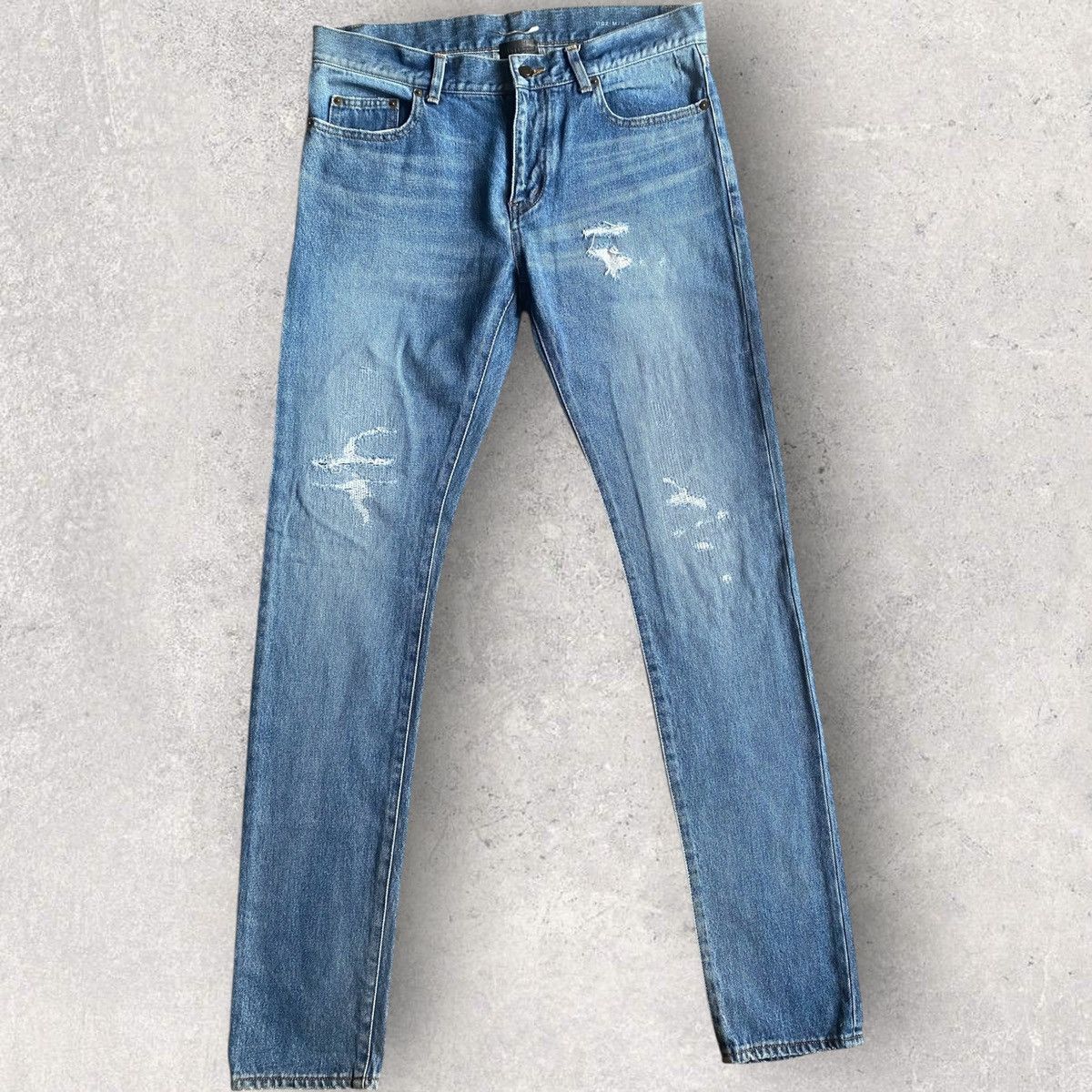 Saint Laurent Paris SS16 “Surf Sound” Ripped And Repair Denim Size US 32 / EU 48 - 1 Thumbnail