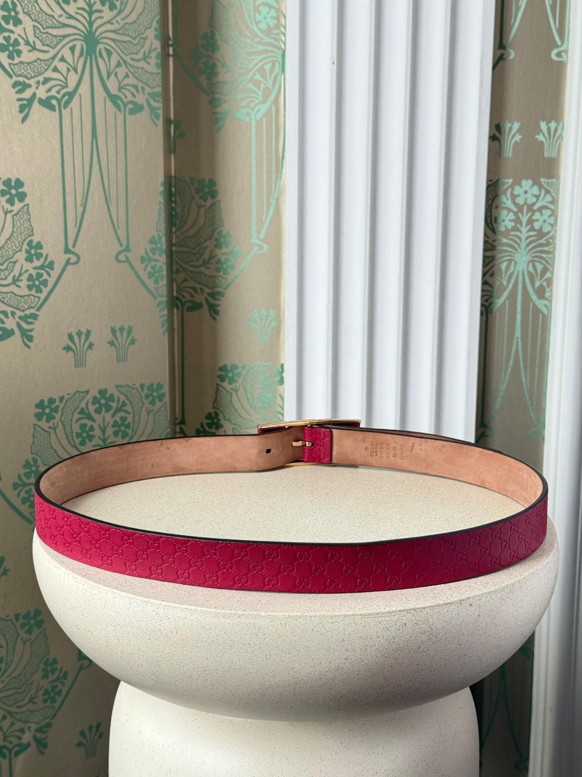 Gucci Gucci Pink Microguccissima Soft Leather Buckle Belt 95 / 38 Size ONE SIZE - 5 Thumbnail