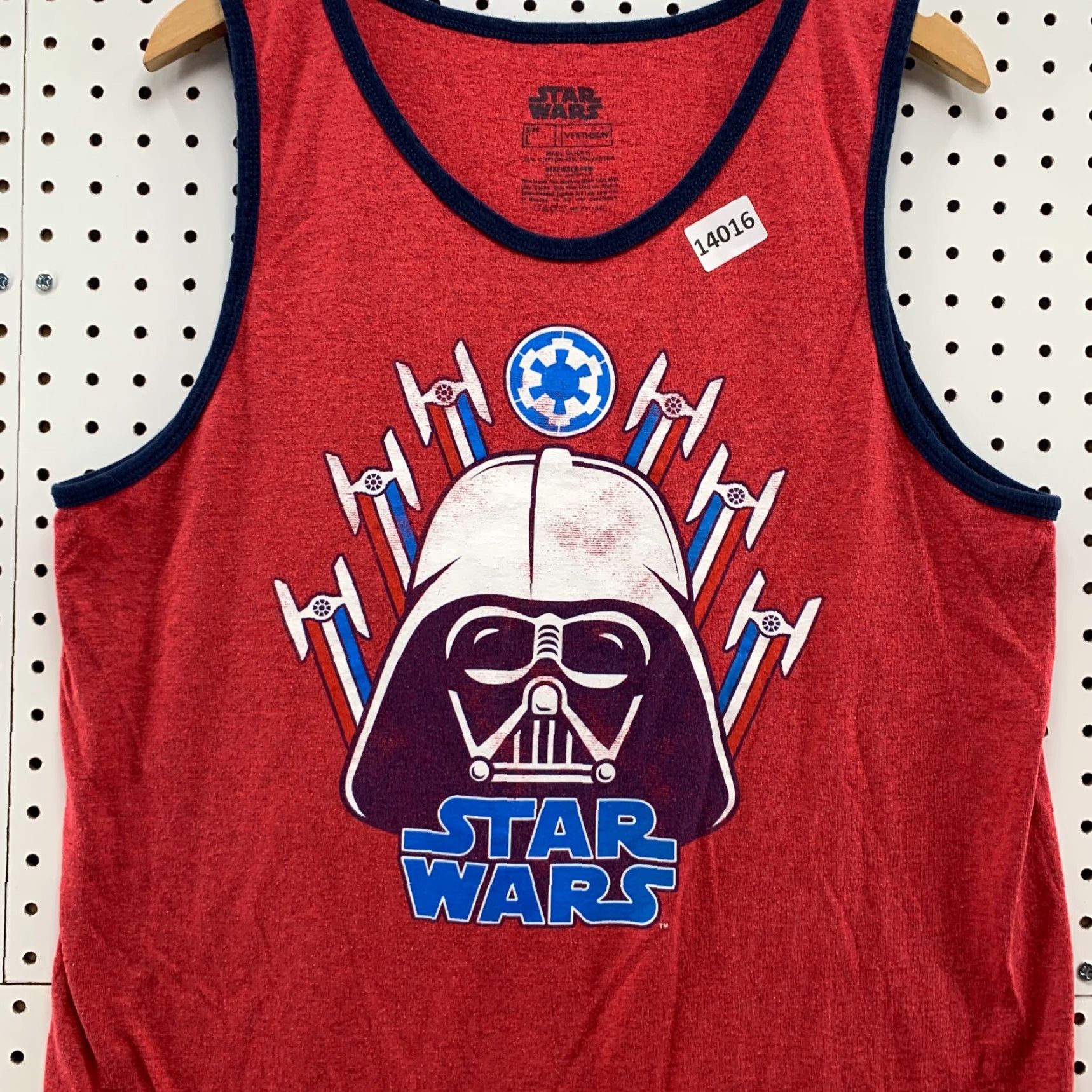 Star Wars Star Wars Darth Vader Red Sleeveless Top Mens Large Front Graphic Size US L / EU 52-54 / 3 - 7 Thumbnail