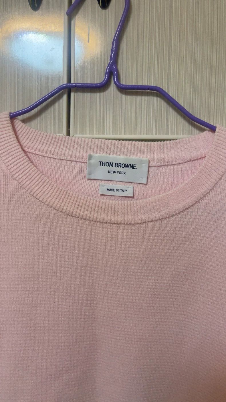 Thom Browne Thom Browne Pink knitted sweater Size US XXL / EU 58 / 5 - 3 Thumbnail