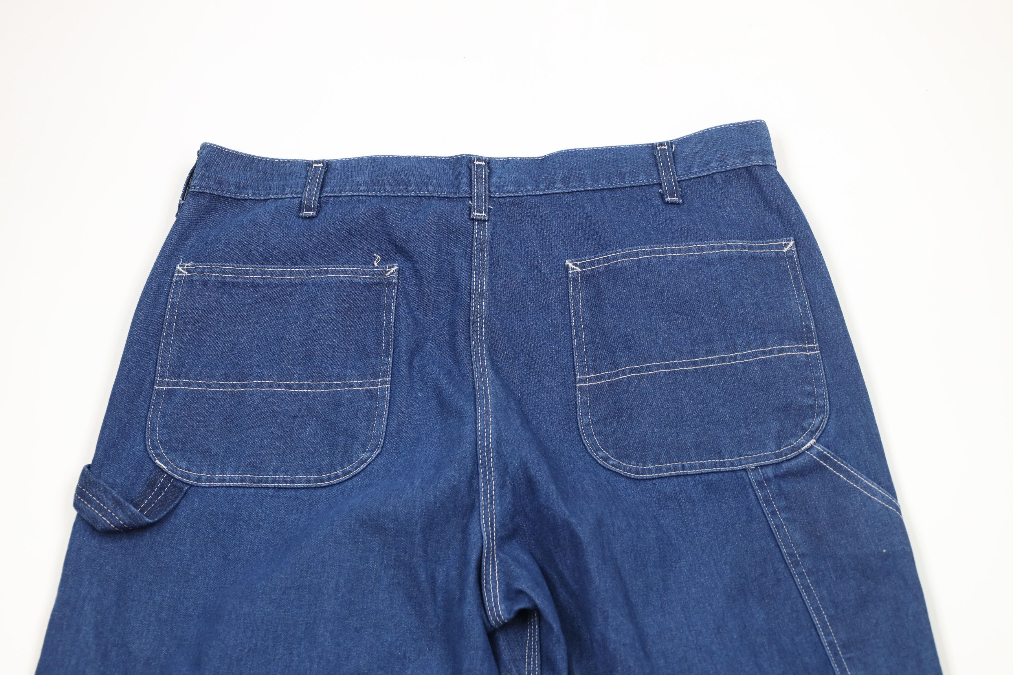 Vintage Vintage 70s 80s Streetwear Wide Leg Dungaree Denim Jeans USA Size US 36 / EU 52 - 12 Thumbnail