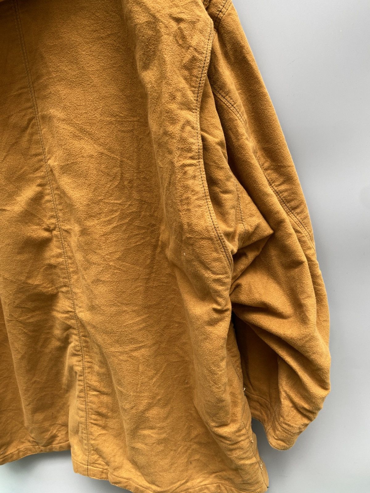 Nigel Cabourn 1980s - Nigel Cabourn- Moleskin/Leather Hunting Parka Size US XL / EU 56 / 4 - 18 Thumbnail