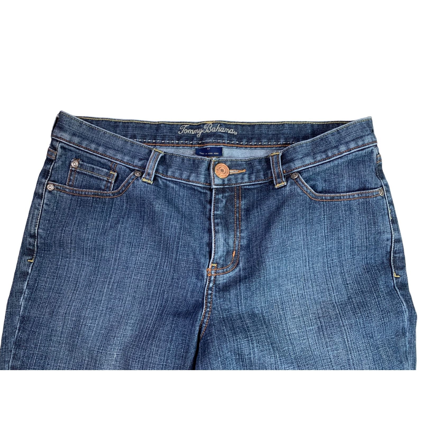 Tommy Bahama Tommy Bahama Women's 12 Jeans Cropped Midrise Stretch Denim Size 34" / US 12 / IT 48 - 4 Thumbnail