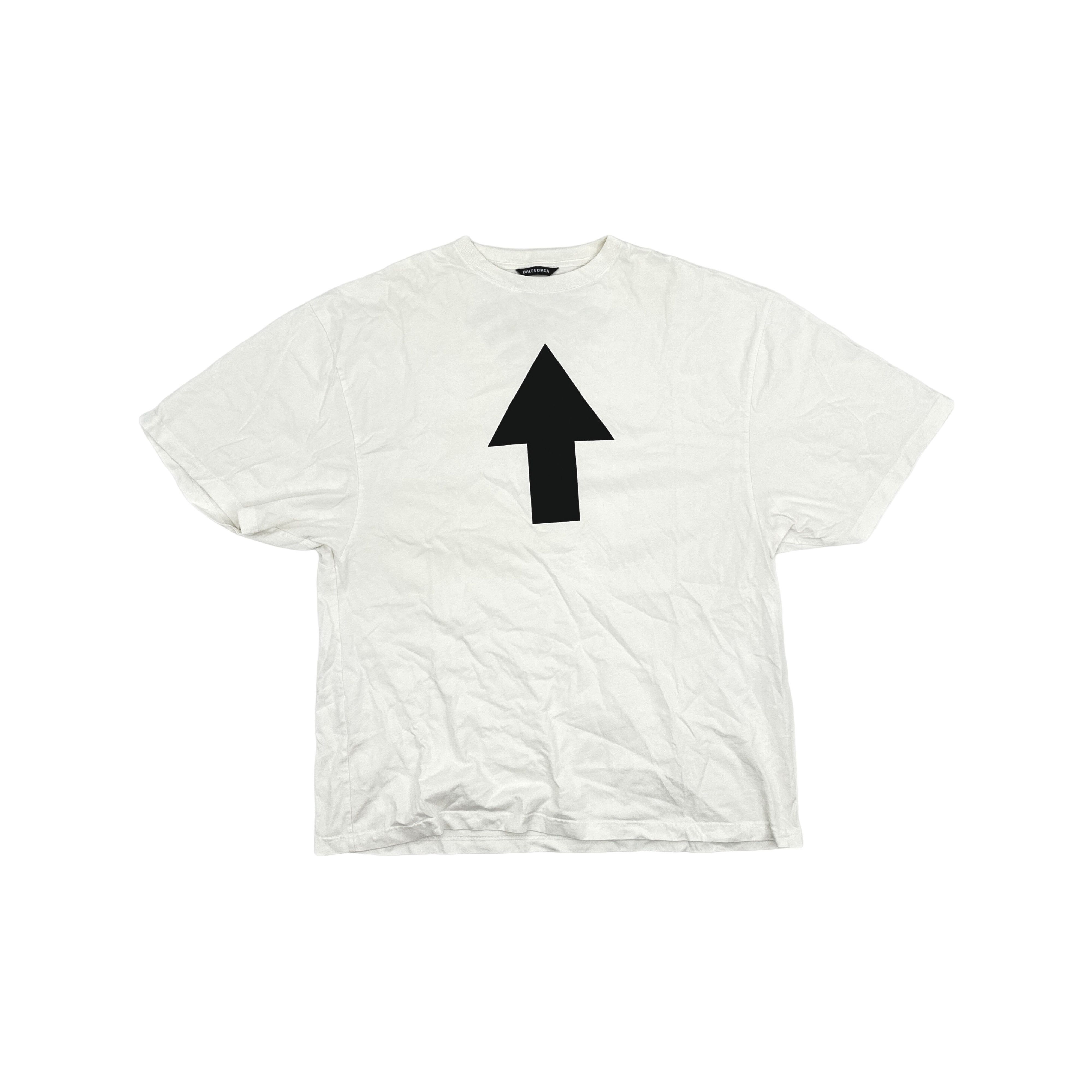 Balenciaga Balenciaga Arrow Graphic T-Shirt White Size M Size US M / EU 48-50 / 2 - 1 Thumbnail