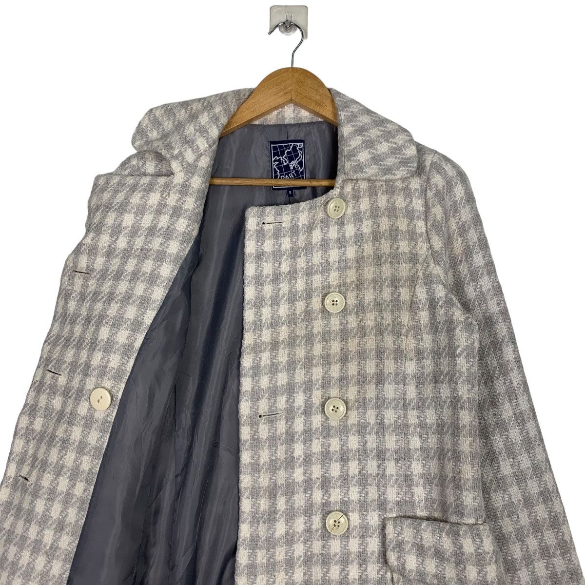 Junko Shimada JUNKO SHIMADA Checked Wool Double Breasted Coat #1072-C49 Size S / US 4 / IT 40 - 10 Thumbnail
