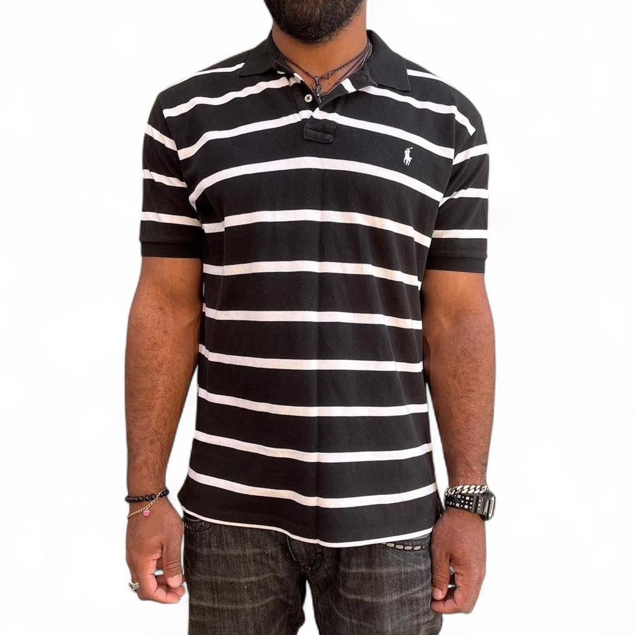 Polo Ralph Lauren × Vintage y2k black & white striped ralph lauren polo Size US XL / EU 56 / 4 - 1 Thumbnail