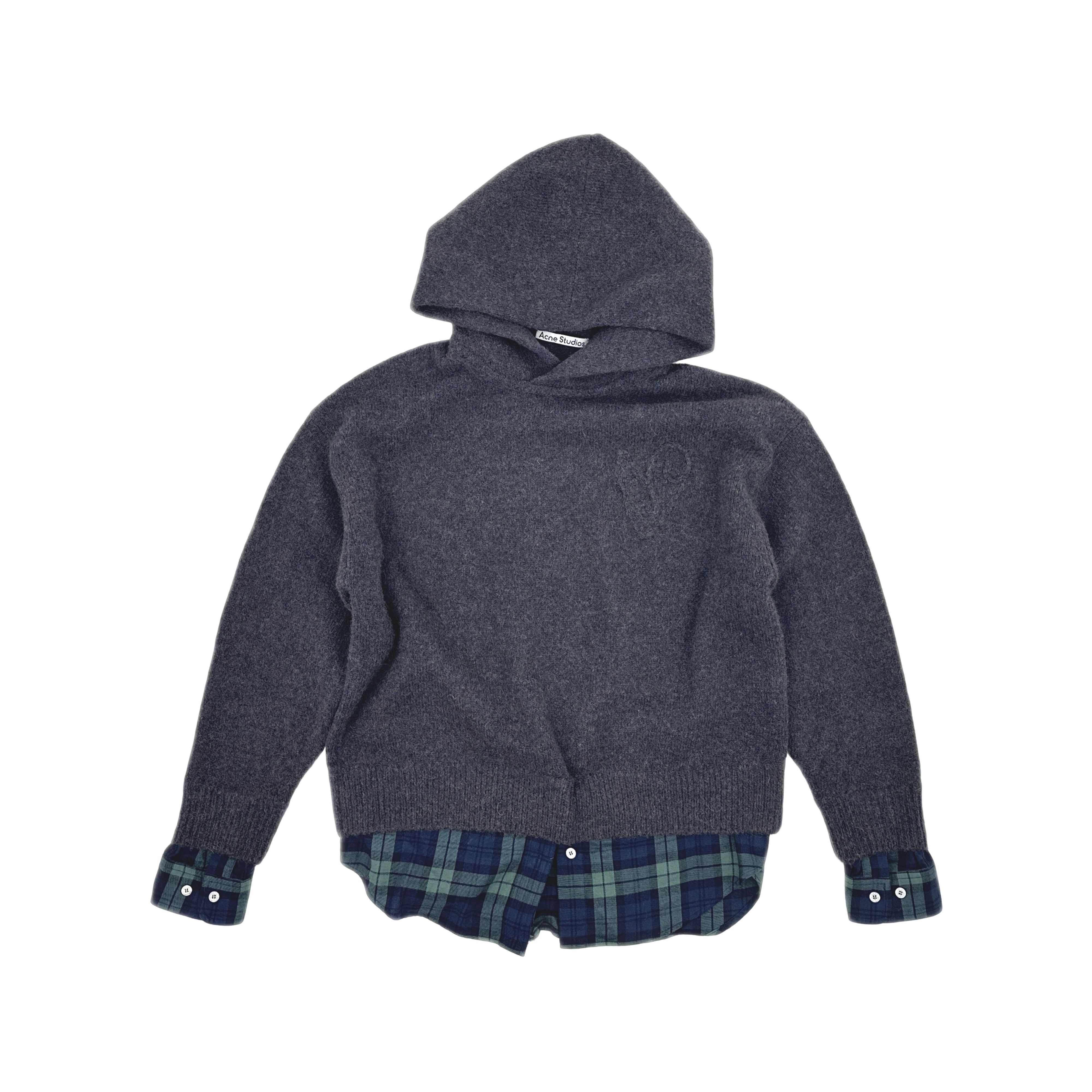 Acne Studios Acne Studios Layered Plaid Hooded Sweater XS Size XS / US 0-2 / IT 36-38 - 1 Thumbnail