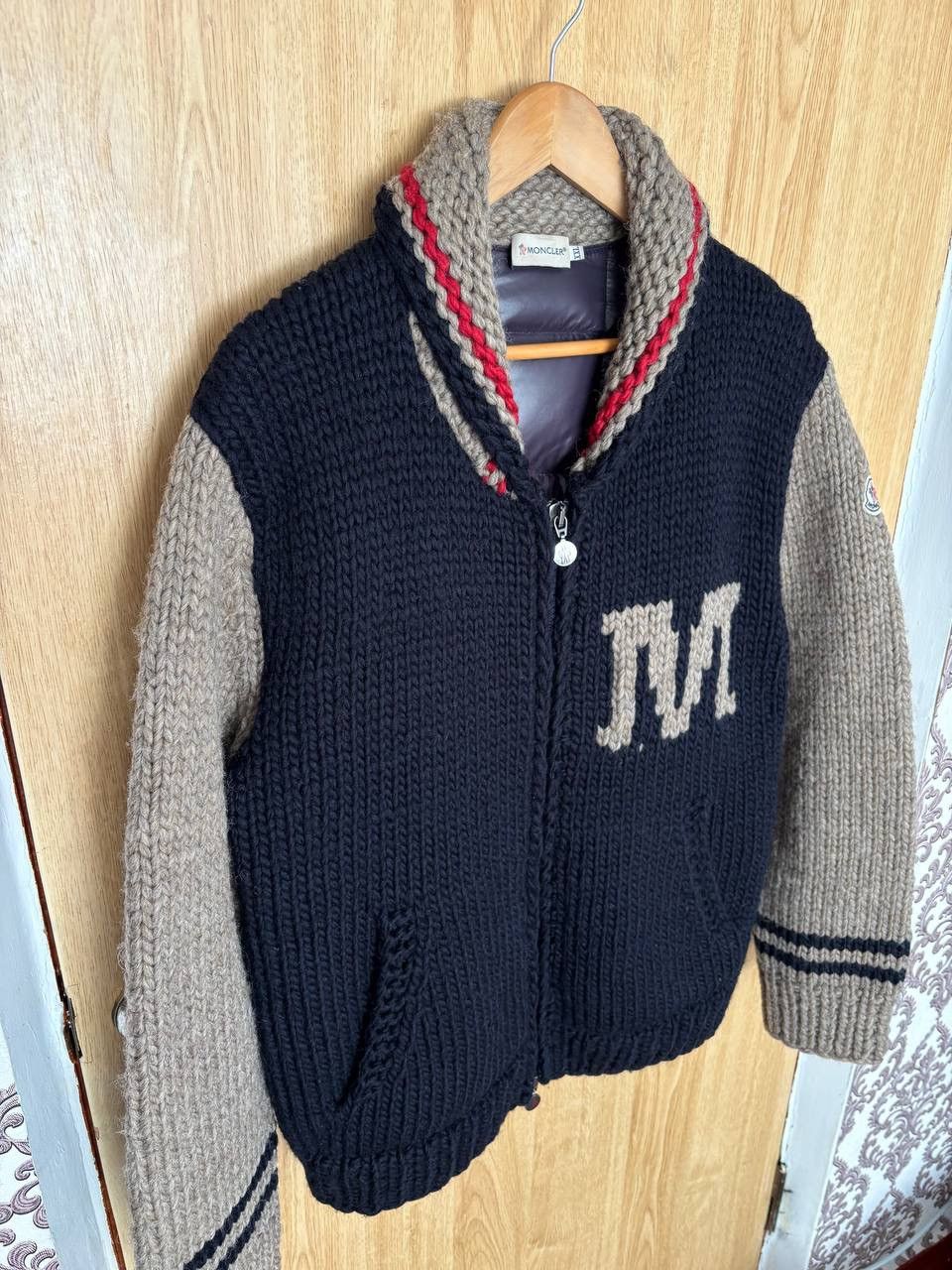 Moncler Vintage Moncler Wool Down Jacket Size US XL / EU 56 / 4 - 5 Thumbnail