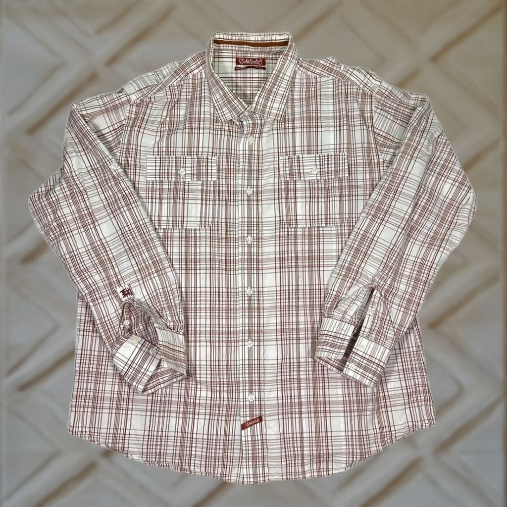 Ecko Unltd. Classic Shirt Casual Brown & White Plaid Button-Down Long Sleeve Top Mens XXL Size US XXL / EU 58 / 5 - 1 Thumbnail