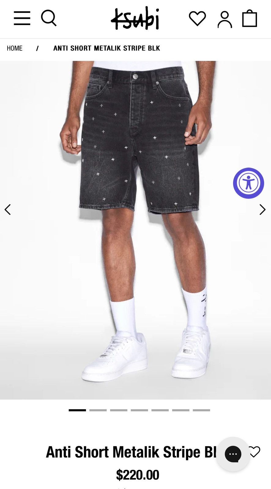 Ksubi Anti Short Metalik Stripe Blk Size US 42 / EU 58 - 11 Thumbnail