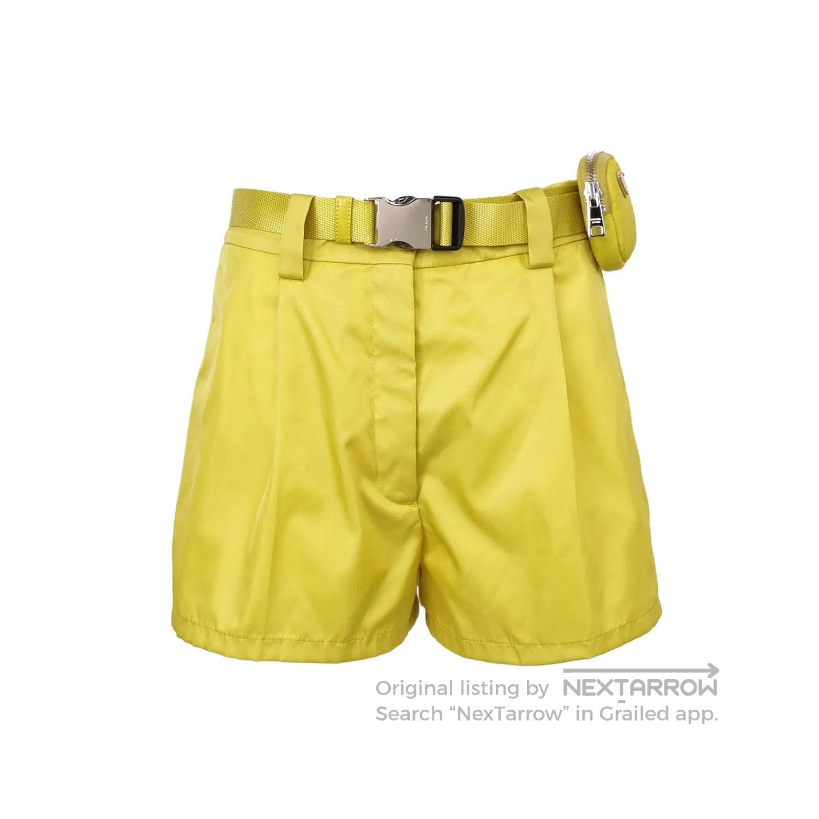 Prada Prada Yellow Belted Shorts Size 4. Size 39" - 1 Thumbnail