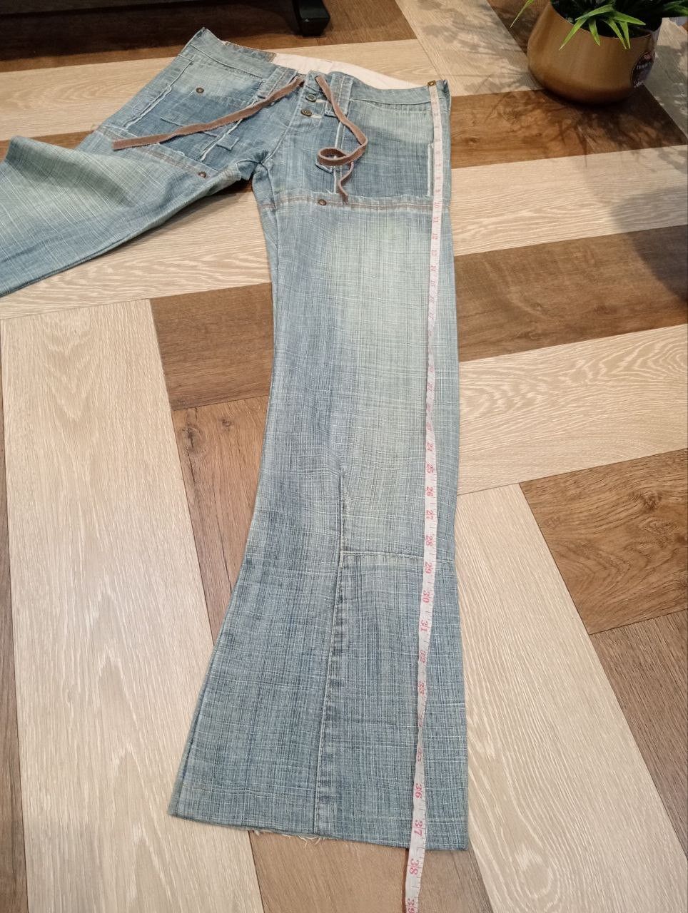 Marithe + Francois Girbaud MARITHE FRANCOIS GIRBAUD BANDAGE DENIM FLARED PANTS Size 29" - 15 Thumbnail