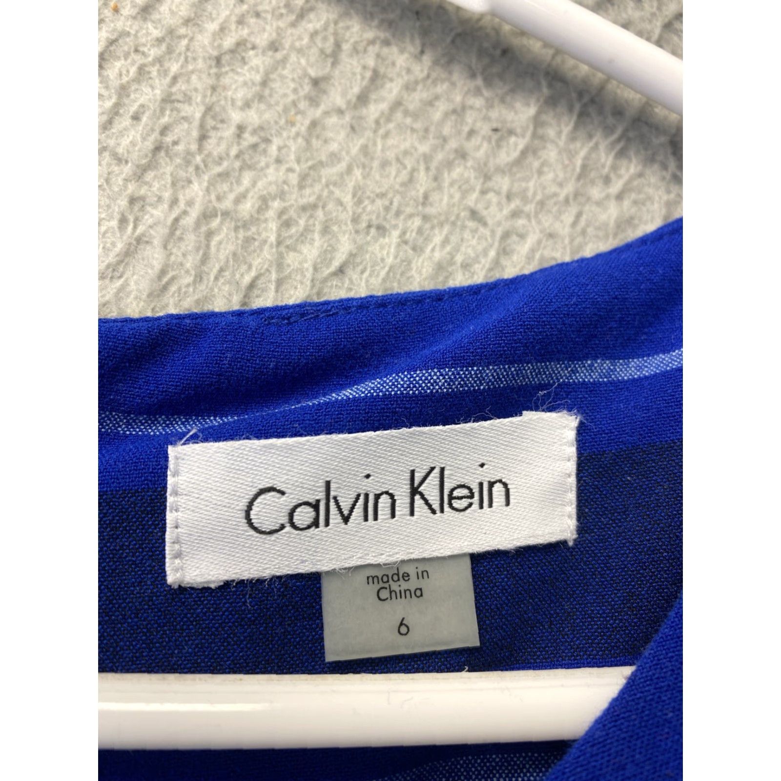 Calvin Klein Calvin Klein Blue Striped Sheath Midi Dress Size 6 No Belt 36-87 Blue / 6 Regular Women Dress Midi Sheath Blue Striped Calvin Klein Size M / US 6-8 / IT 42-44 - 3 Thumbnail