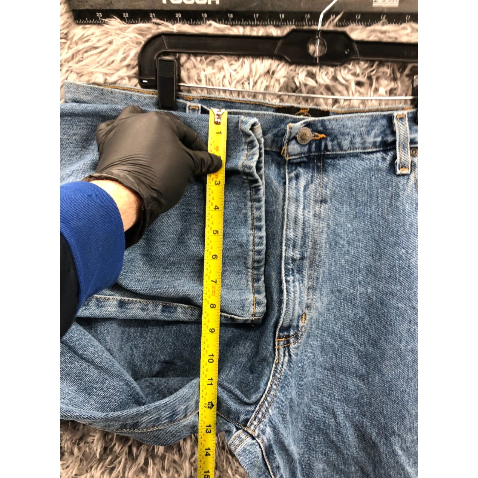 Denime RedHead Jeans Size 36x32 Mens Straight Mid Rise Blue Denim 5-Pocket Regular Waist 36 Inseam 32 Size US 36 / EU 52 - 4 Thumbnail