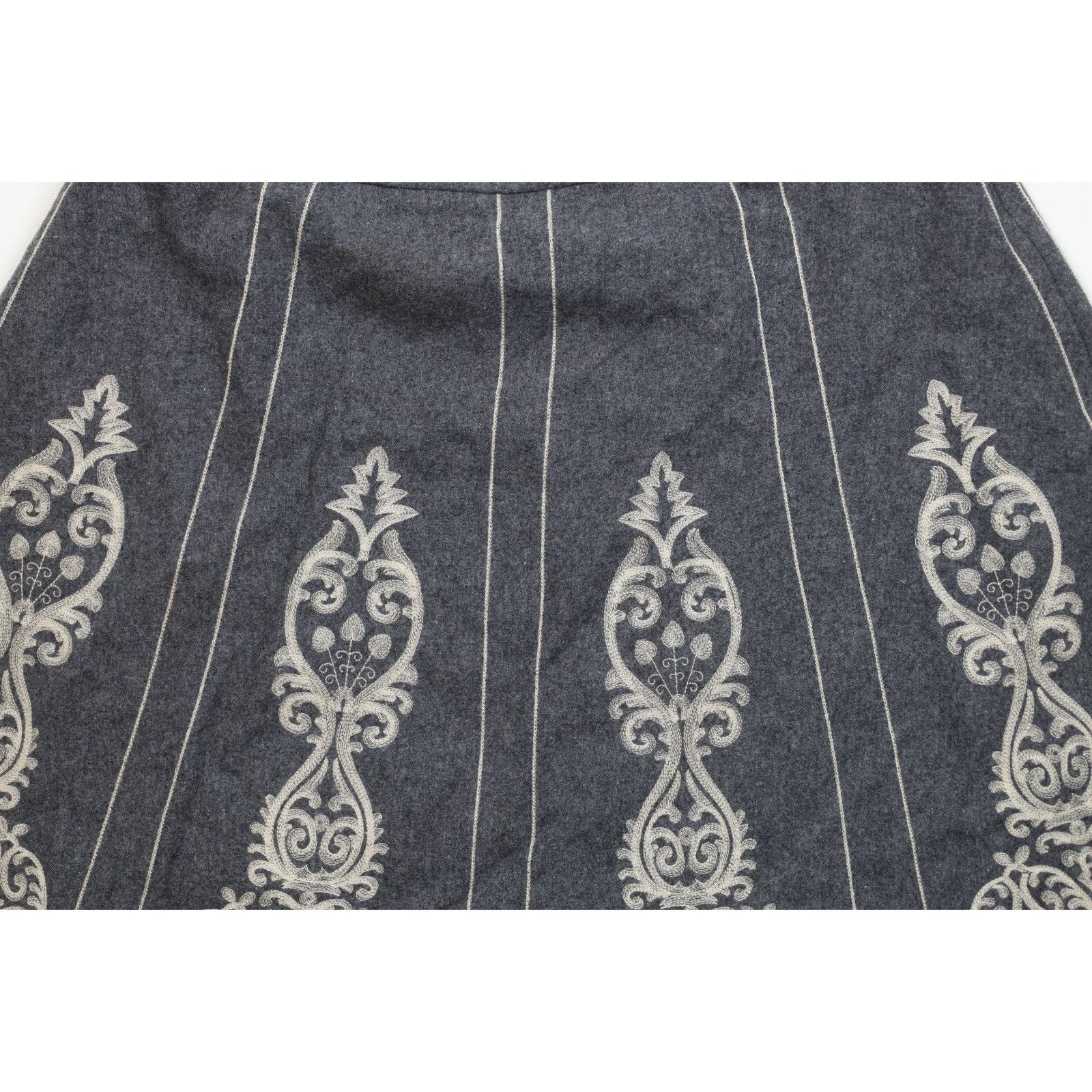 Boden Boden Wool Blend Embroidered Geometric Skirt Size 38" / US 16 / IT 52 - 3 Thumbnail